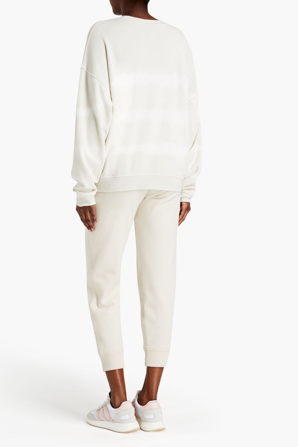 WSLY Embroidered printed organic cotton-blend fleece sweatshirt