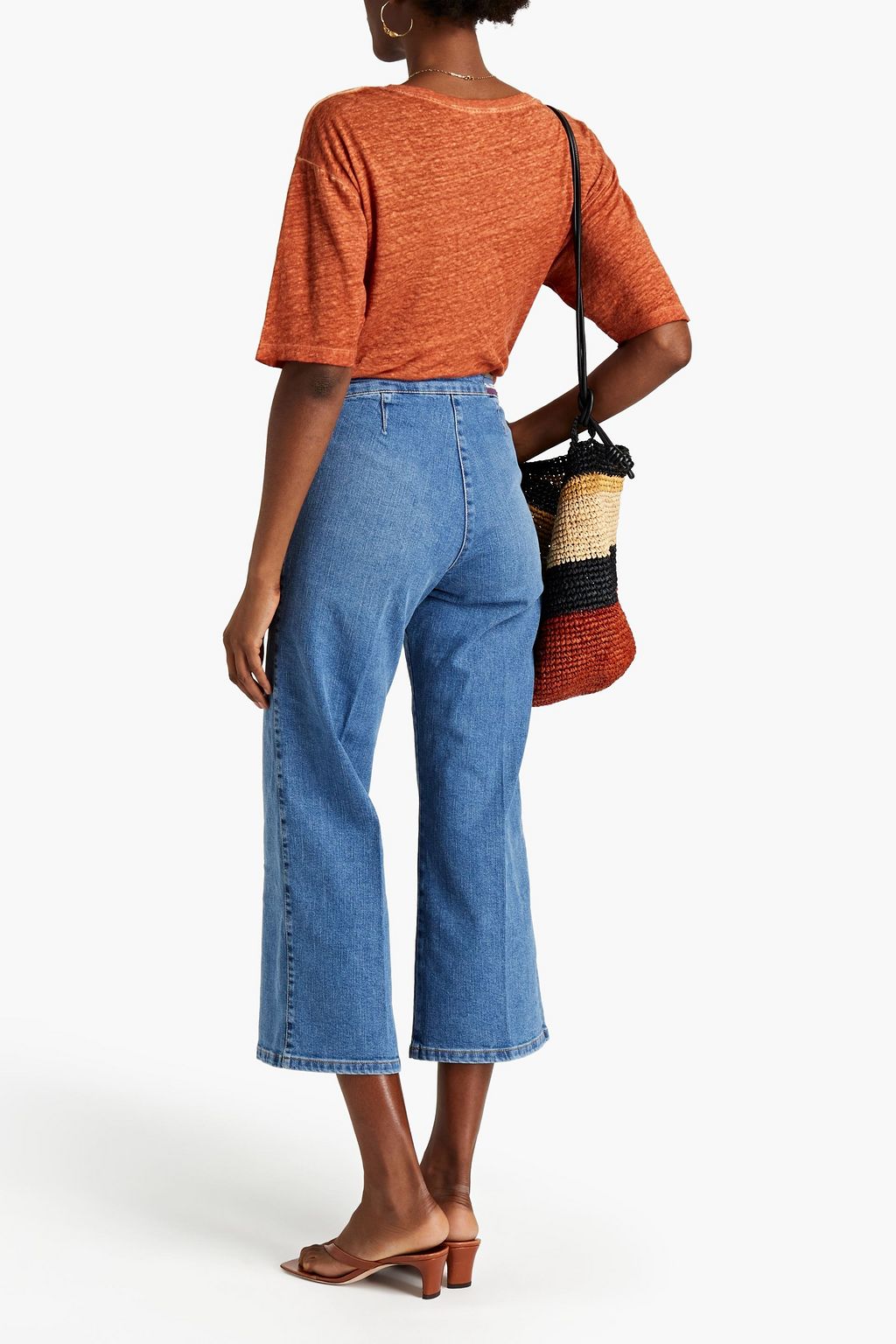 VANESSA BRUNO Slub linen-jersey top
