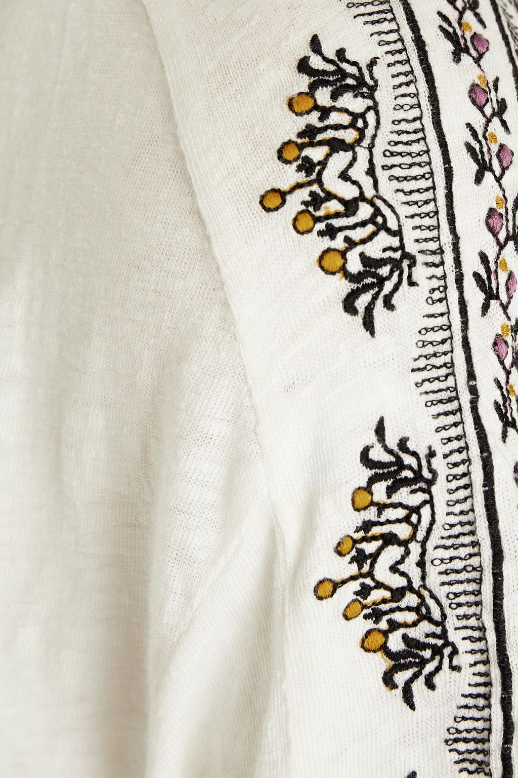 VANESSA BRUNO Embroidered linen-jersey top