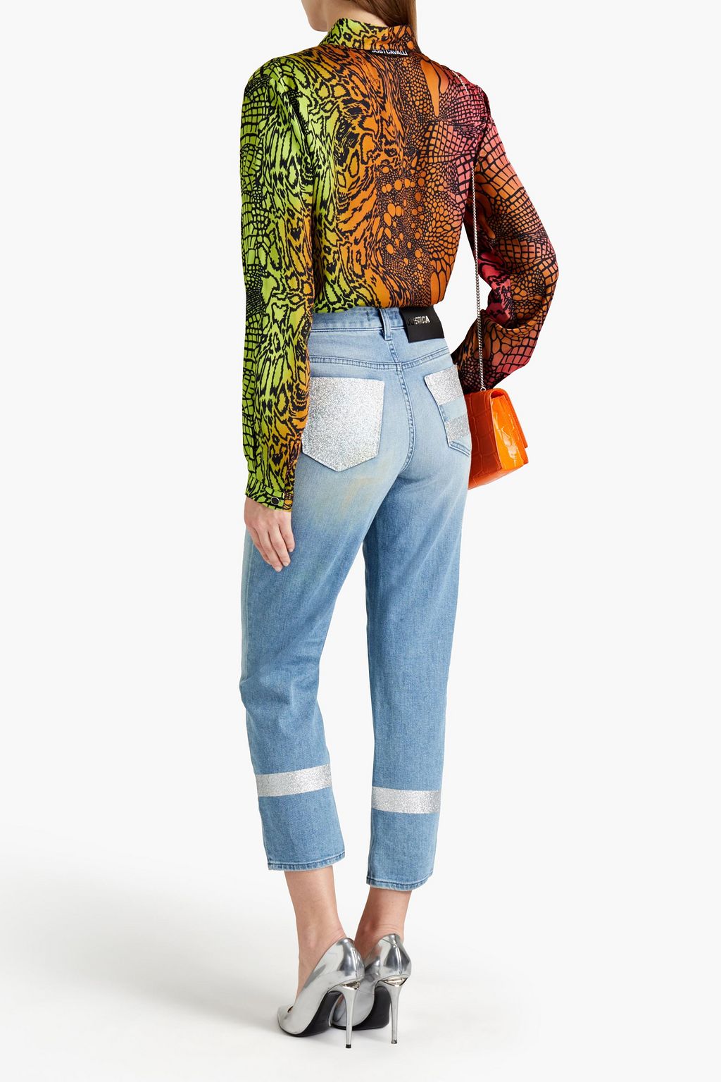 JUST CAVALLI Printed satin shirt