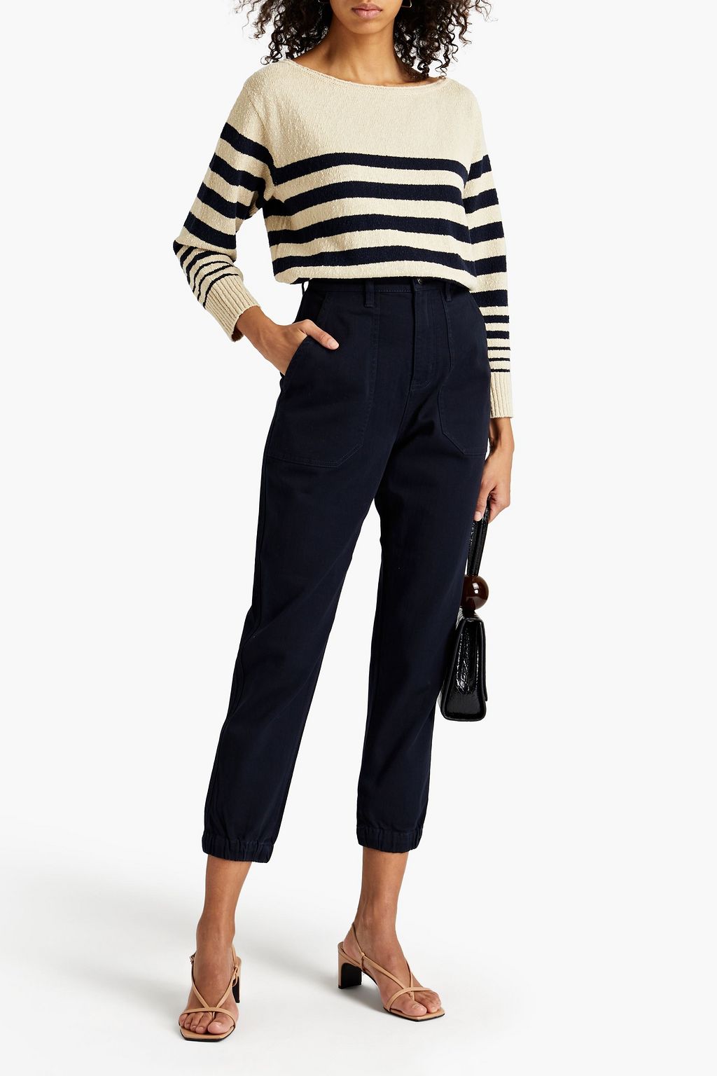 JOIE Striped cotton sweater