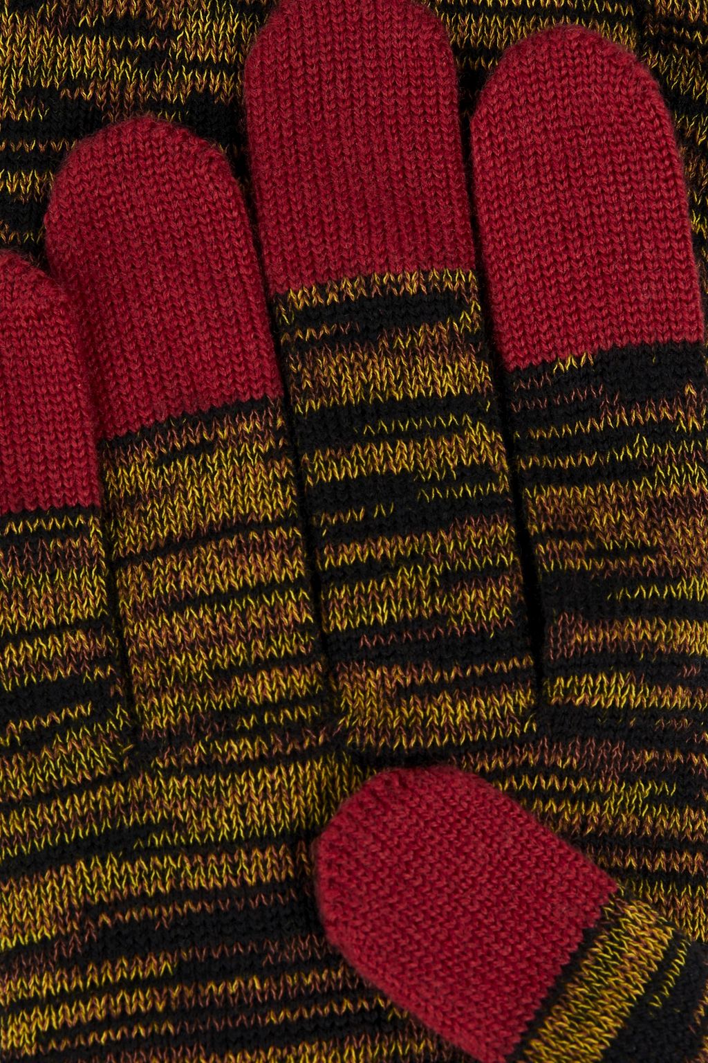 M MISSONI Marled cotton-blend gloves