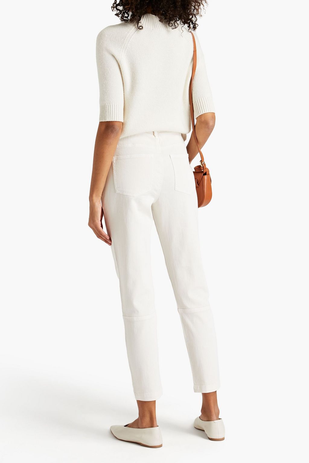 JOIE Cropped cotton-blend gabardine slim-leg pants