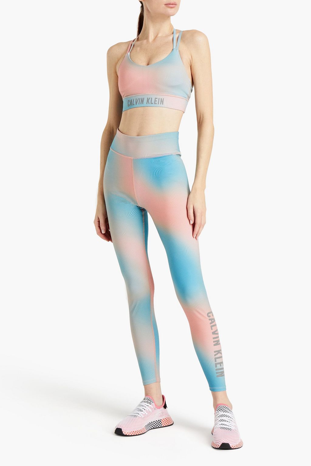 CALVIN KLEIN PERFORMANCE Printed stretch-jersey leggings