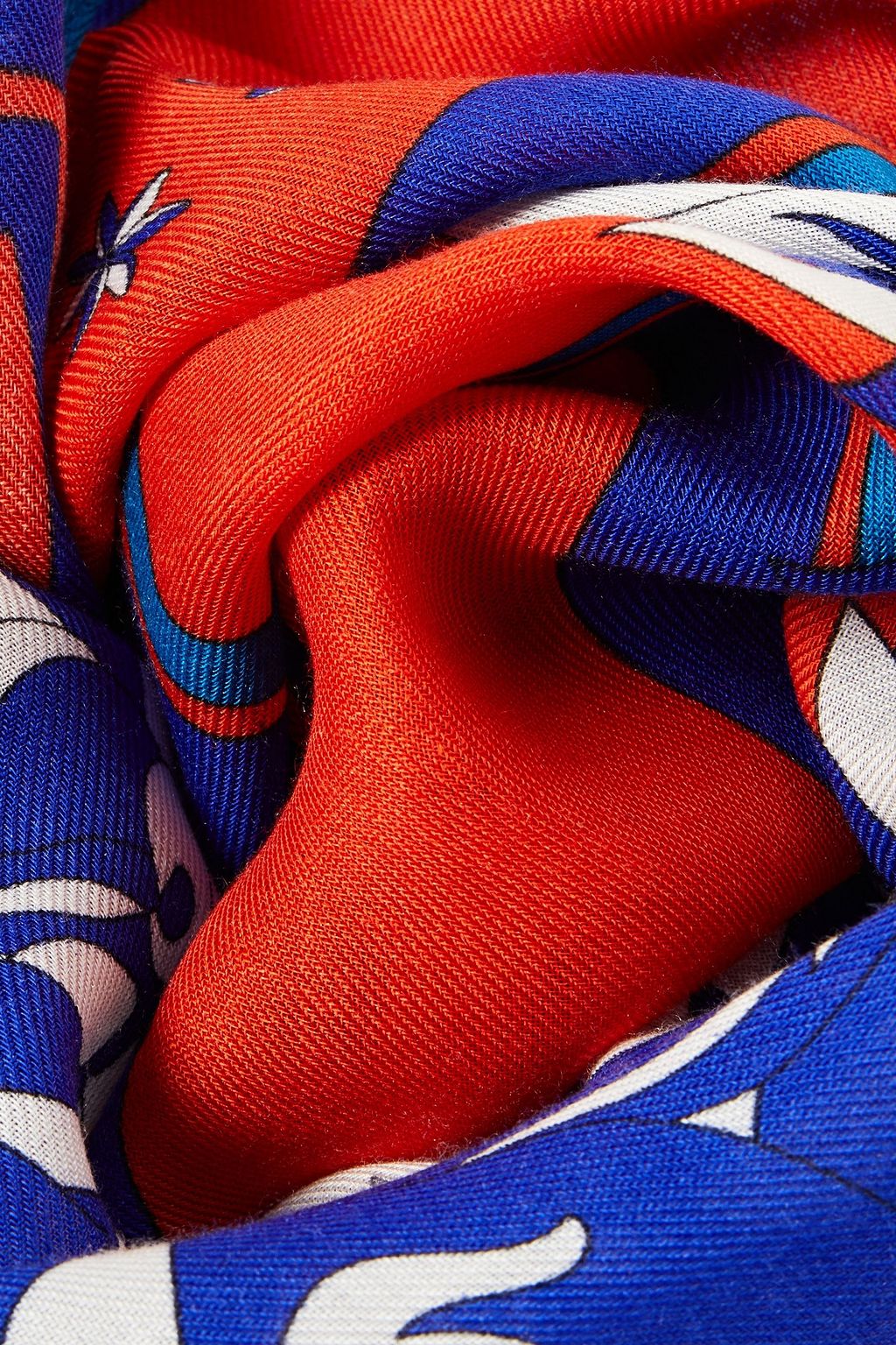 PUCCI Printed cashmere and silk-blend twill scarf