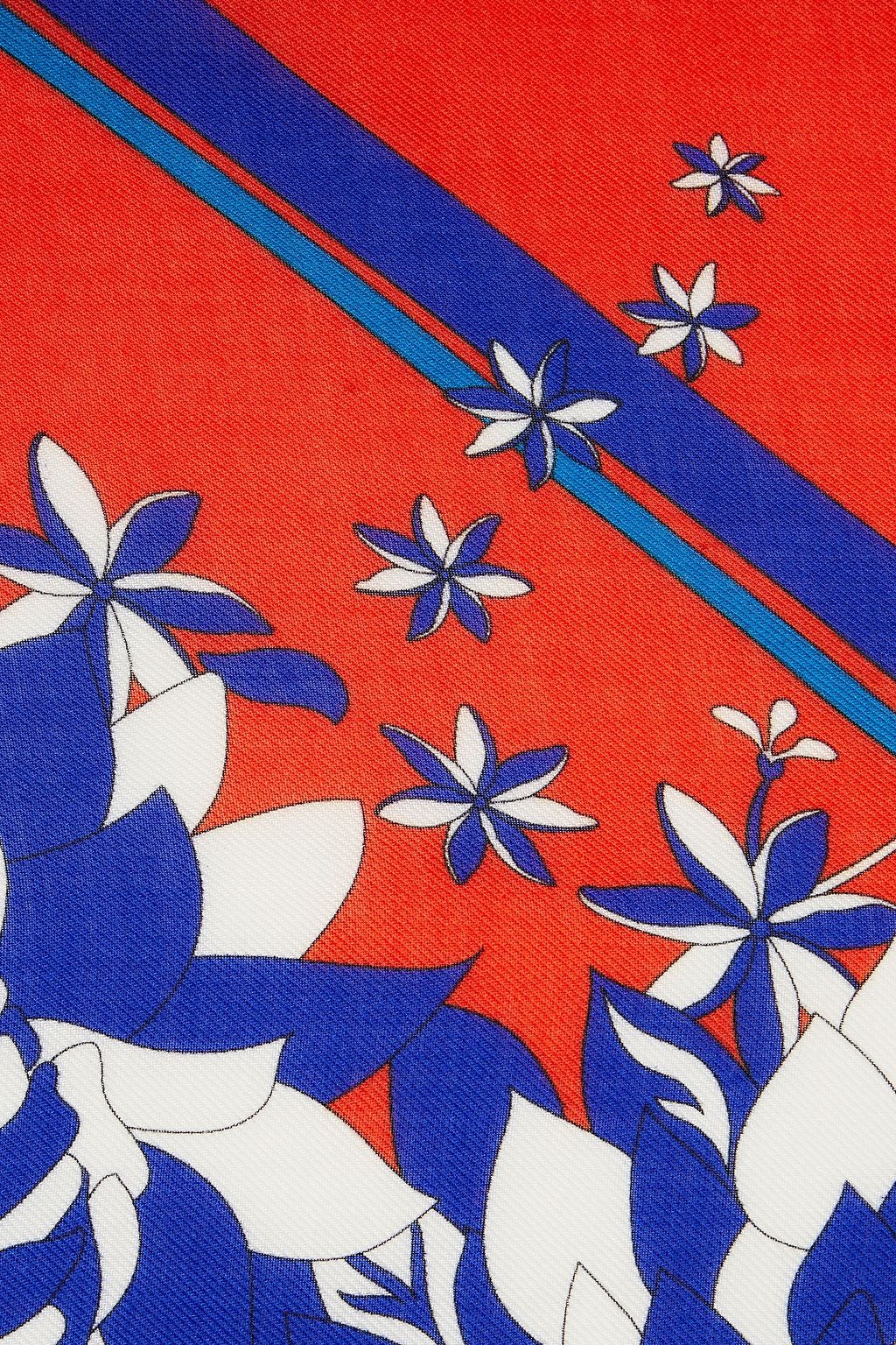 PUCCI Printed cashmere and silk-blend twill scarf