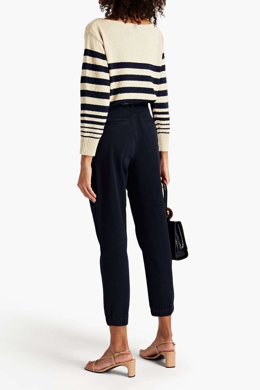 JOIE Cotton-blend gabardine tapered pants