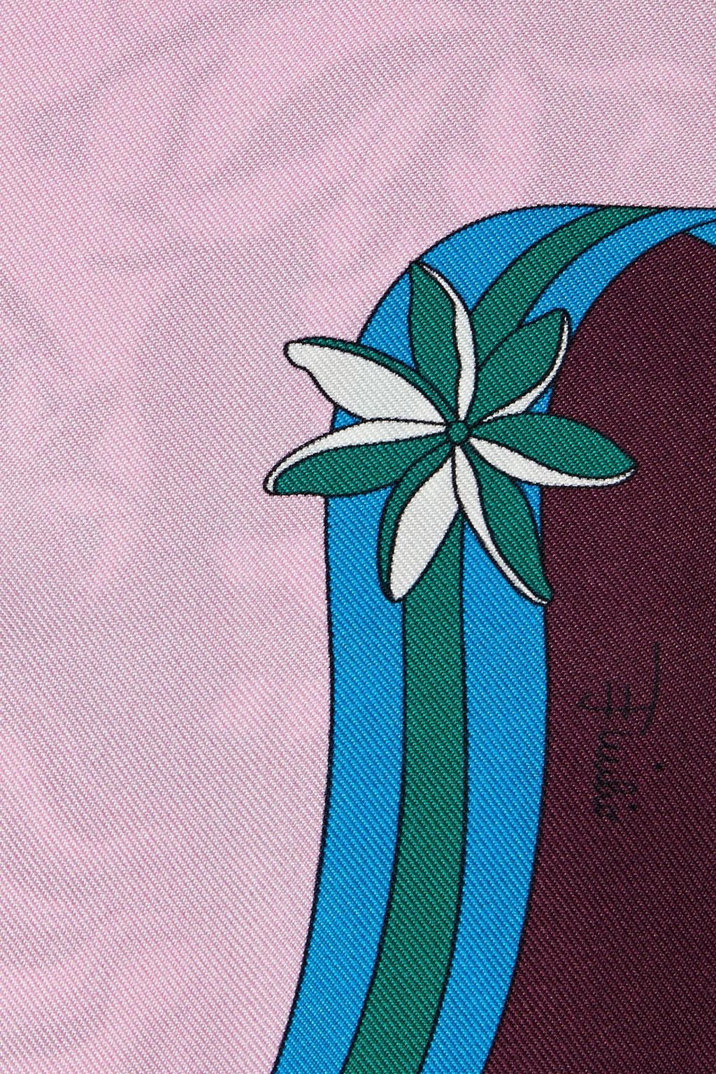 PUCCI Embellished printed silk-twill scarf