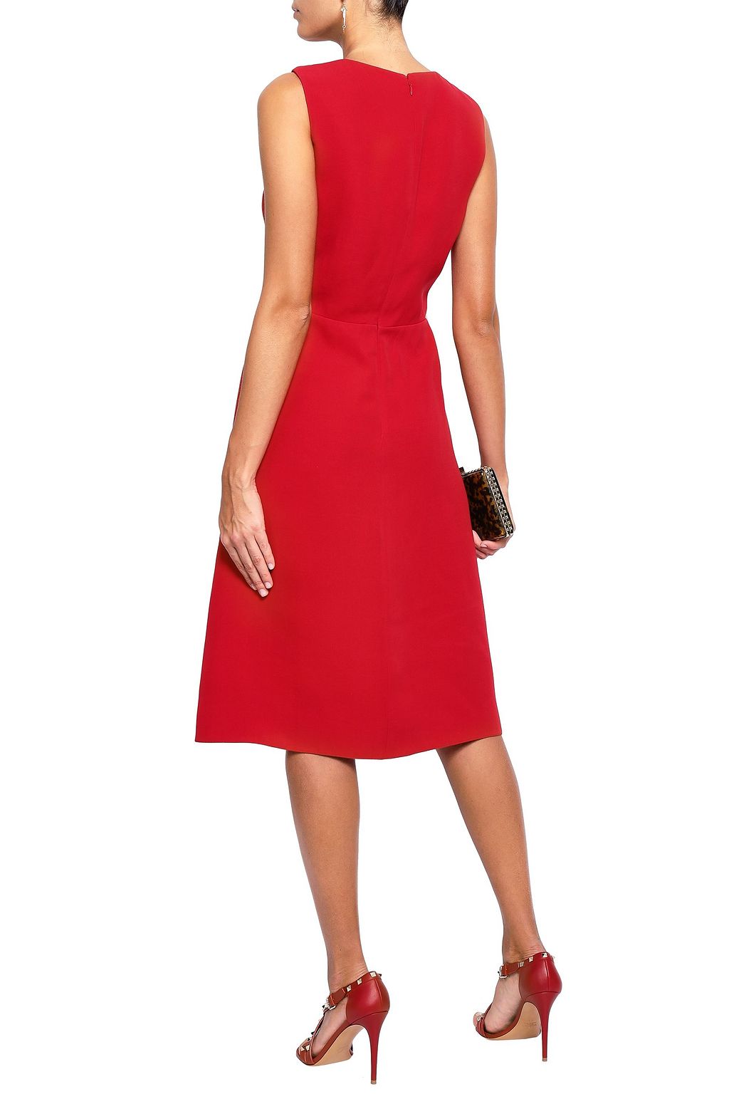 VALENTINO GARAVANI Silk and wool-blend midi dress