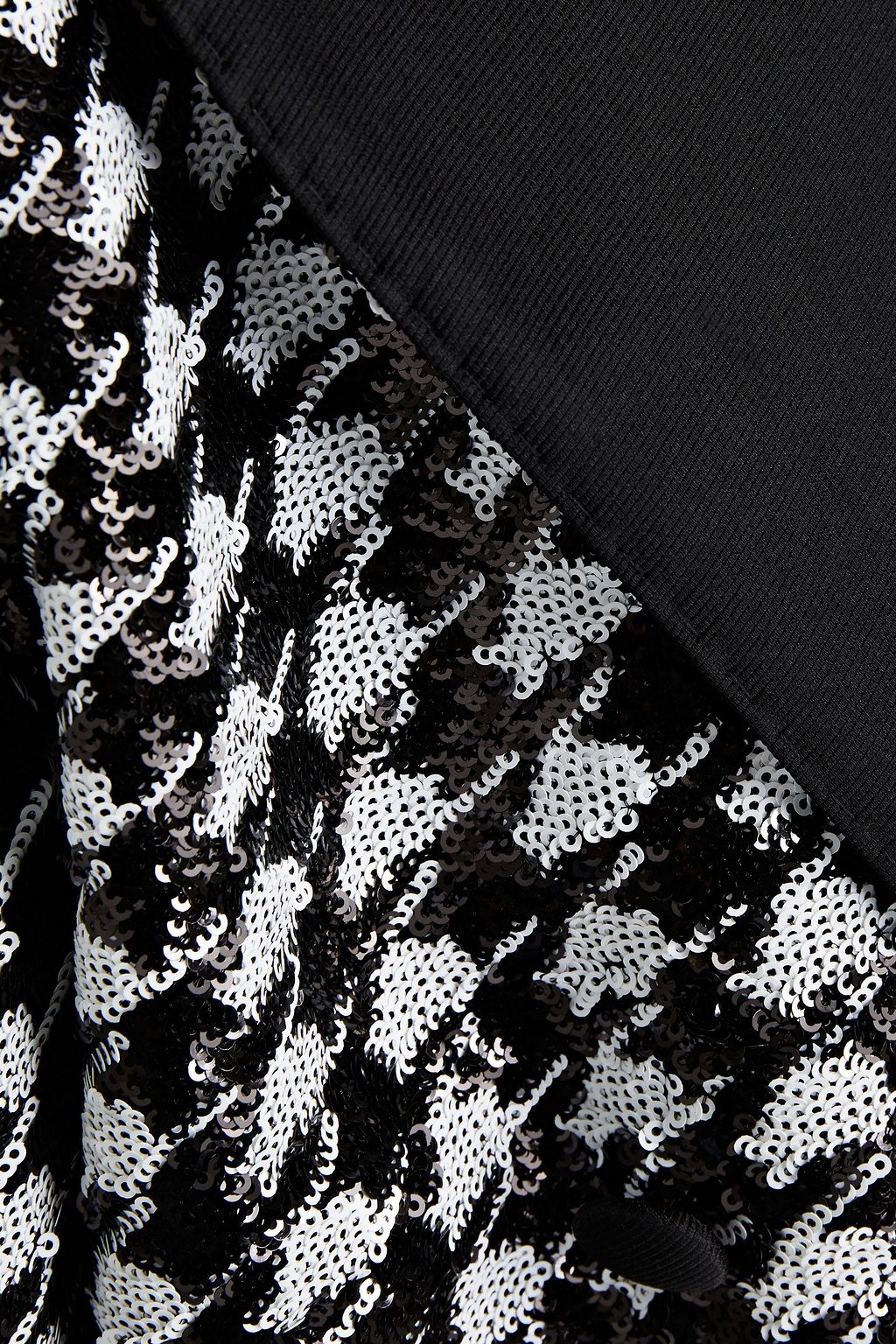 DOLCE&GABBANA Double-breasted houndstooth sequined mesh blazer