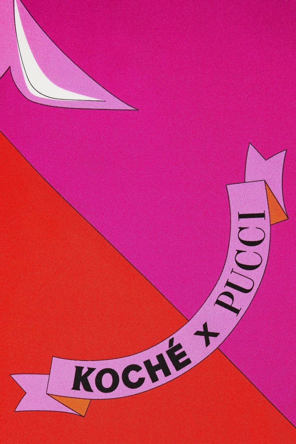 KOCHÉ X PUCCI Printed silk-twill scarf