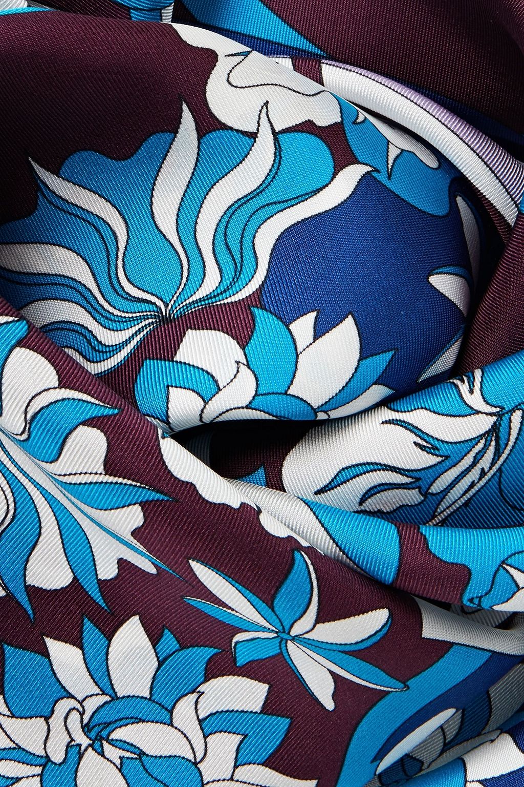 PUCCI Floral-print silk-twill scarf