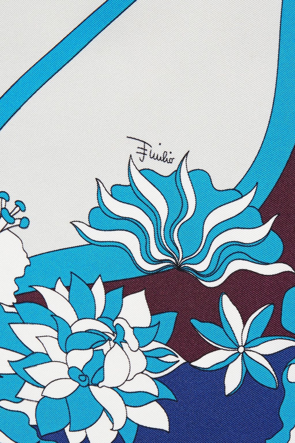 PUCCI Floral-print silk-twill scarf