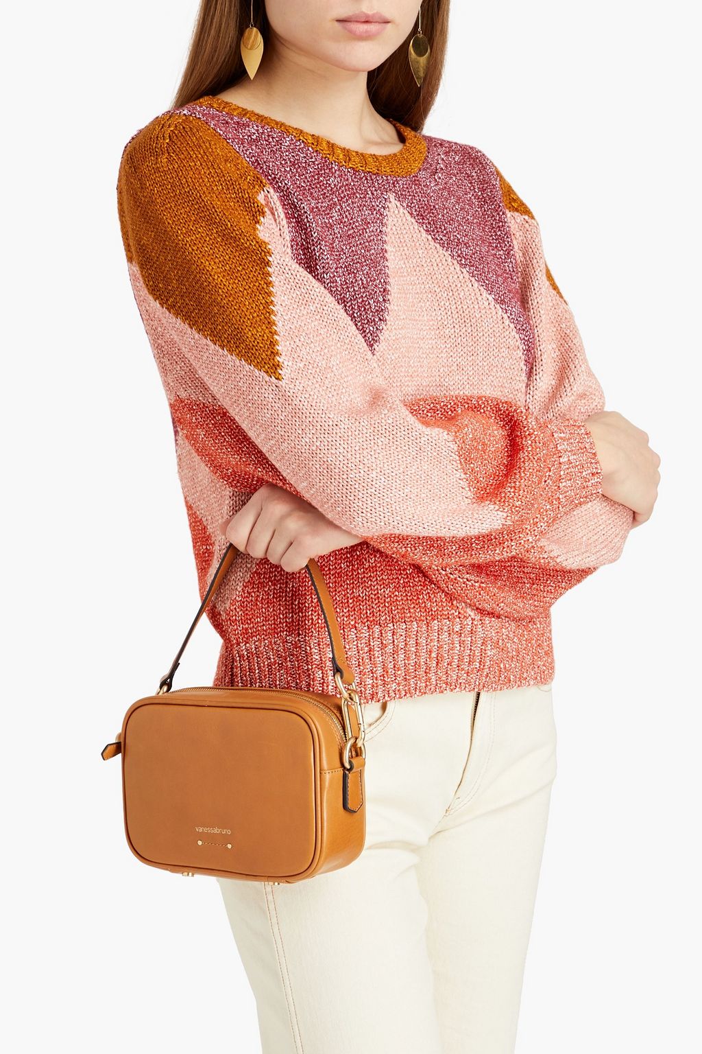 VANESSA BRUNO Convertible leather shoulder bag