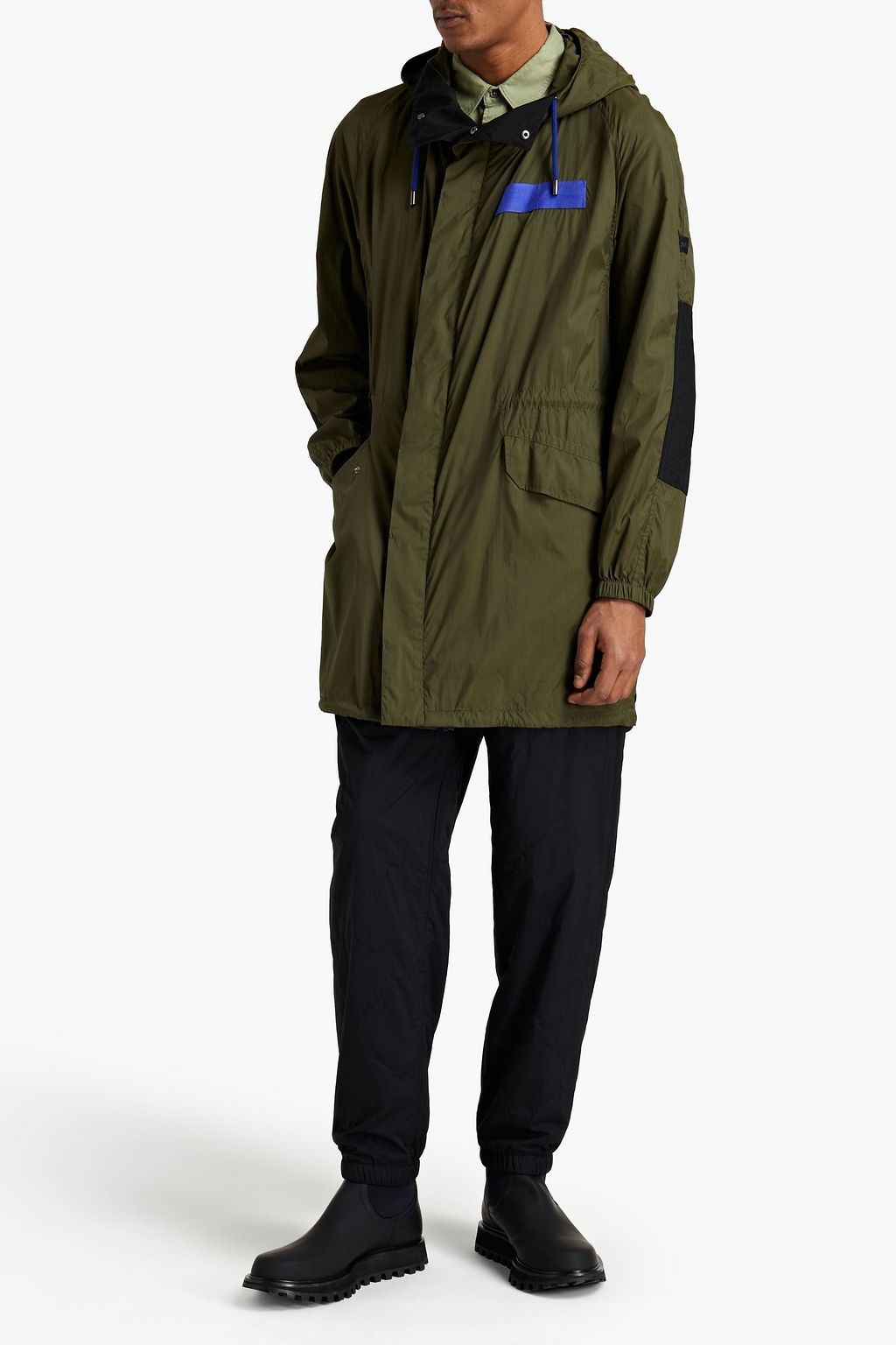 ARMY BY YVES SALOMON Appliquéd shell hooded parka