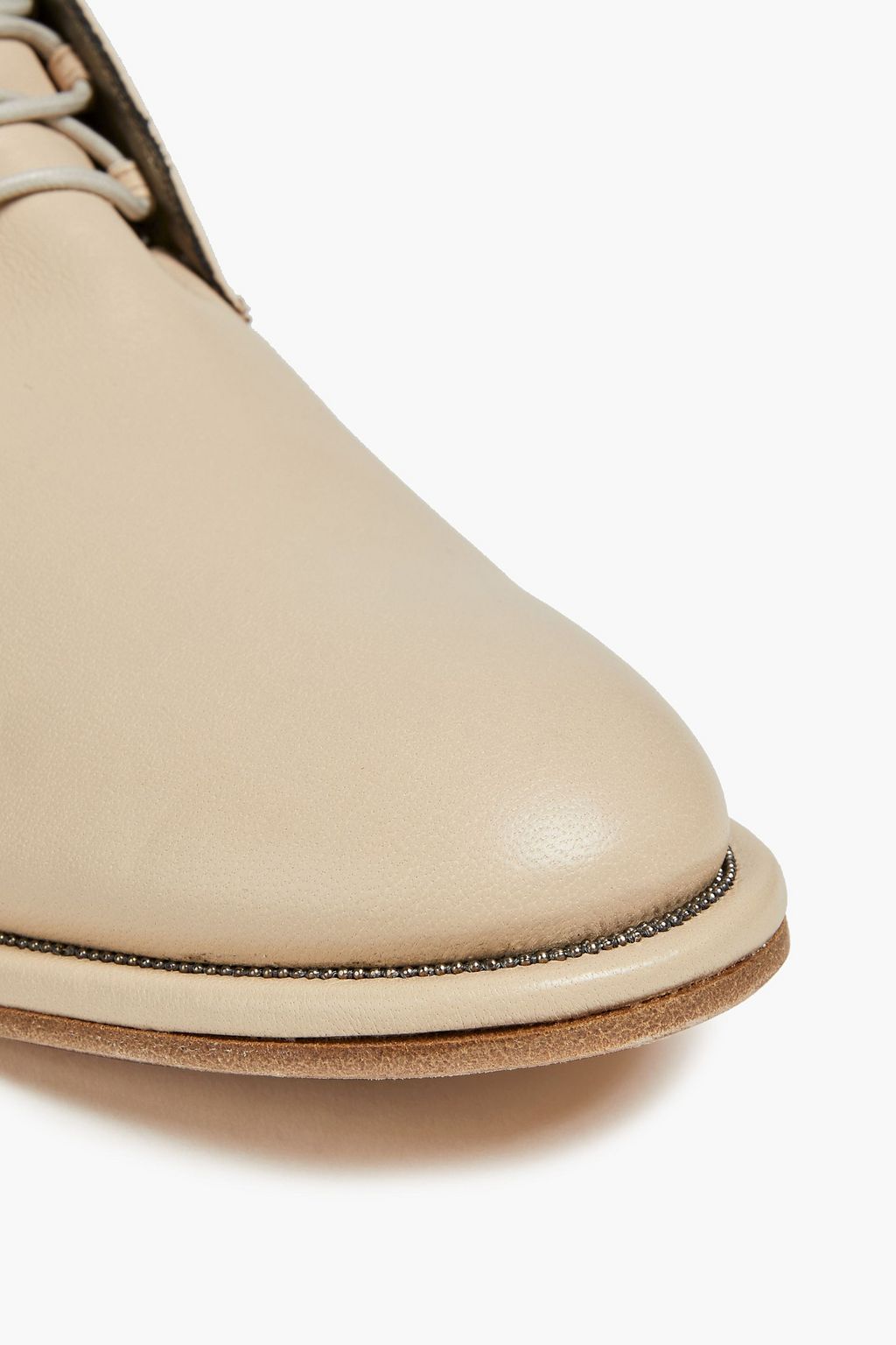 BRUNELLO CUCINELLI Brogues aus Leder mit Zierperlen