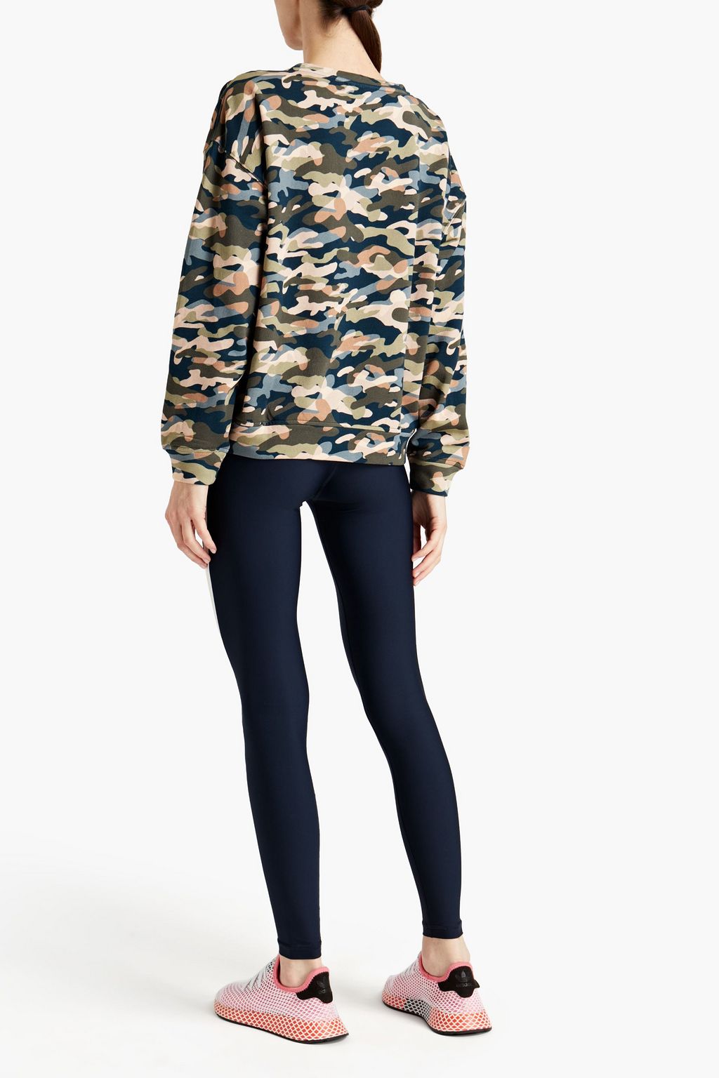 THE UPSIDE Printed French cotton-terry sweatshirt