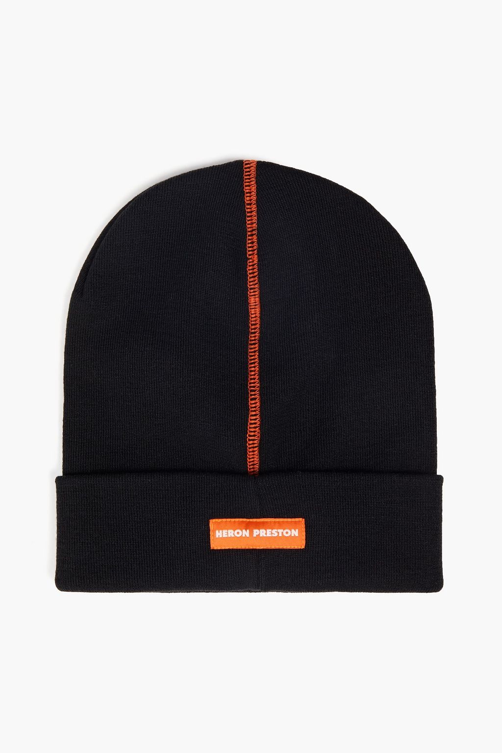 HERON PRESTON Appliquéd embroidered wool-blend beanie