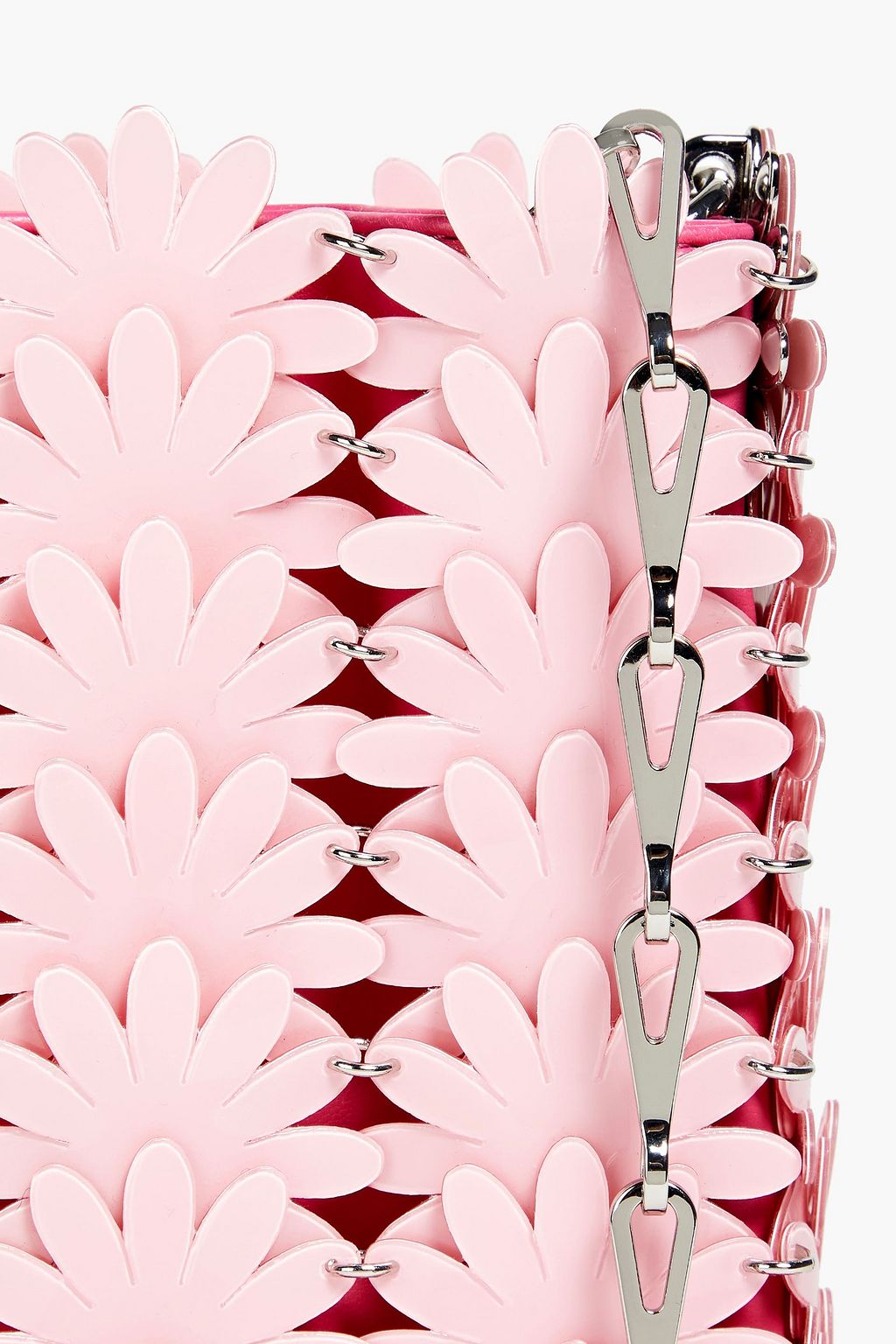 RABANNE Laser-cut faux leather and PVC shoulder bag