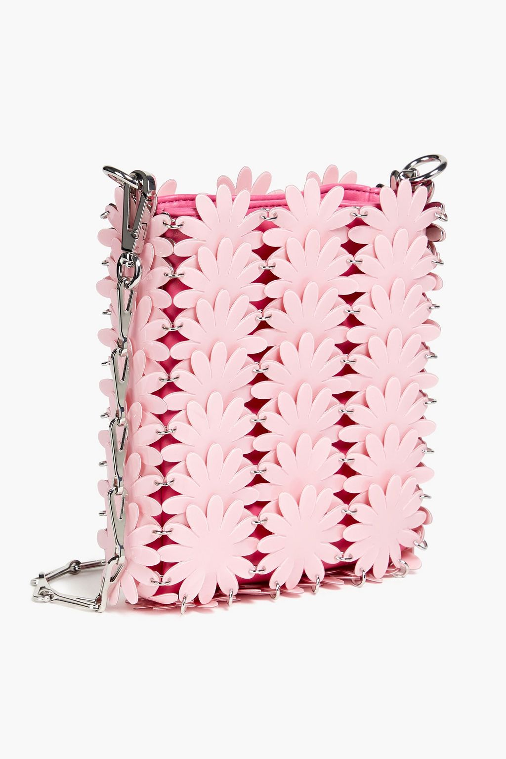 RABANNE Laser-cut faux leather and PVC shoulder bag