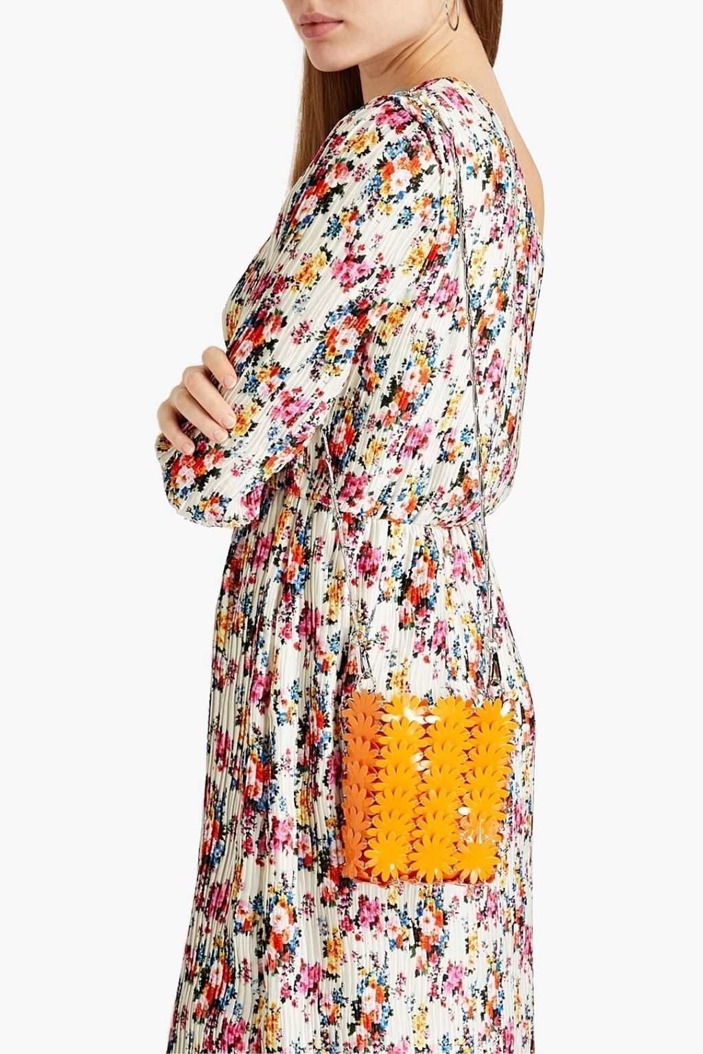 RABANNE Laser-cut faux leather and PVC shoulder bag