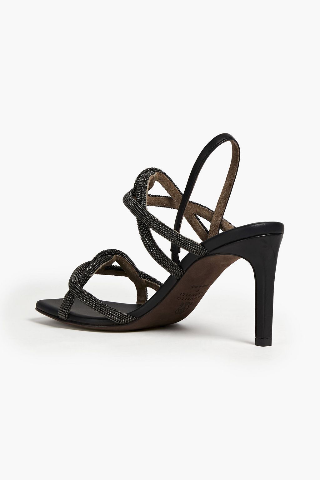 BRUNELLO CUCINELLI Bead-embellished leather sandals