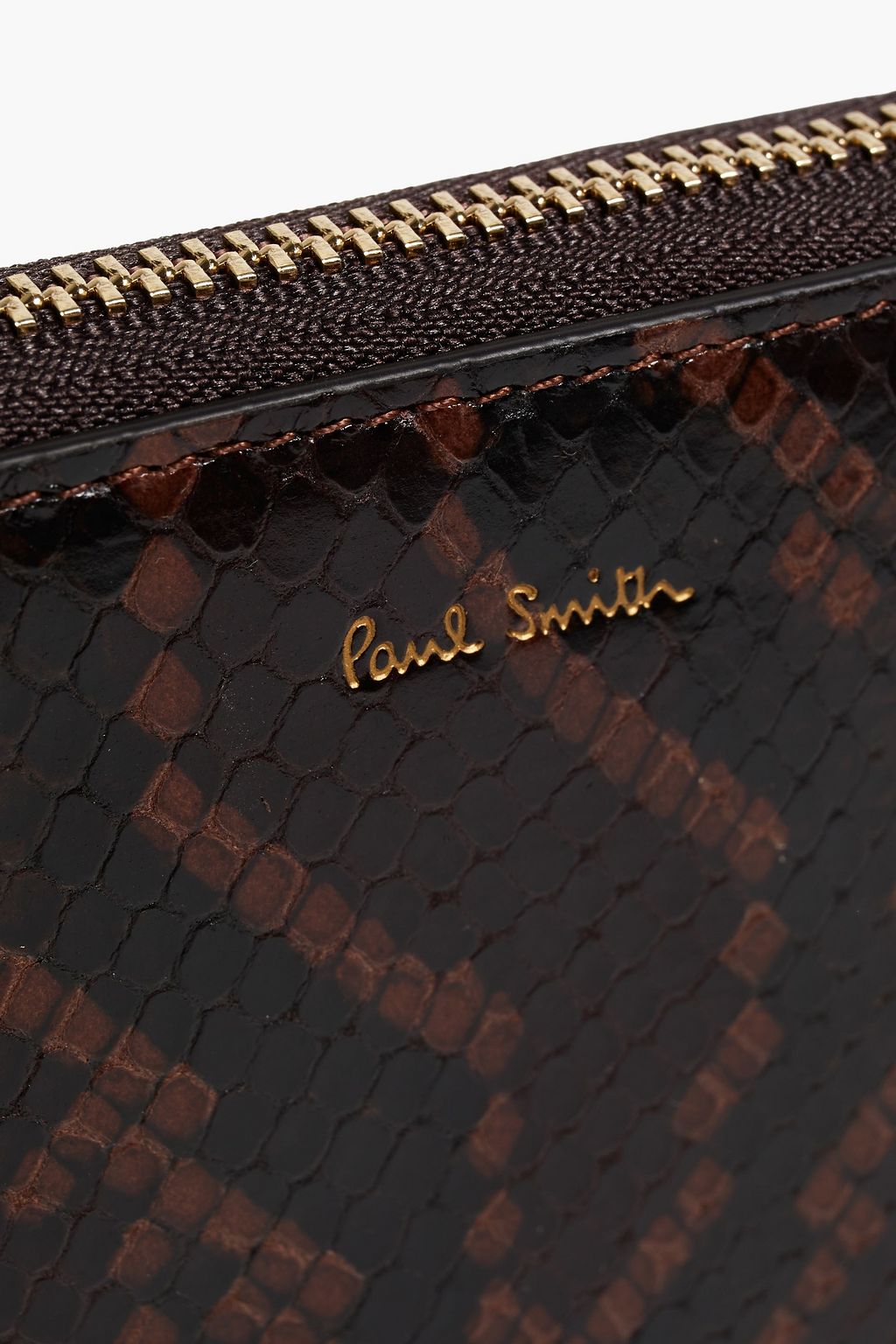 PAUL SMITH Snake-effect leather wallet