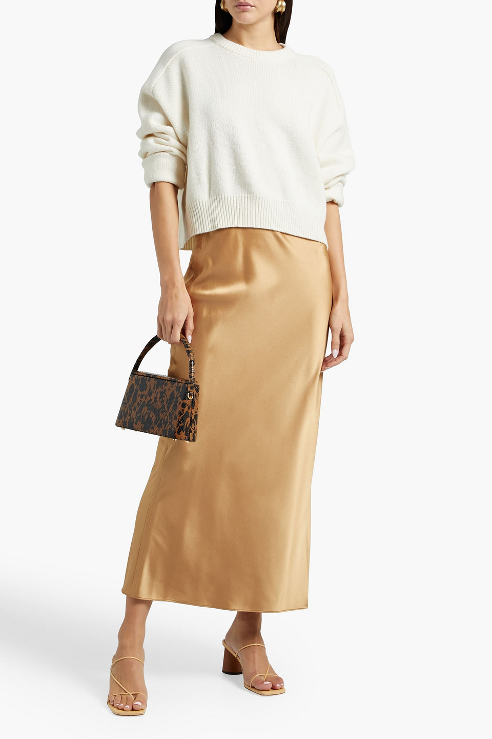  Loulou De Saison - Bruzzi Cropped Pullover Aus Einer Woll-kaschmirmischung - Weiß - L 