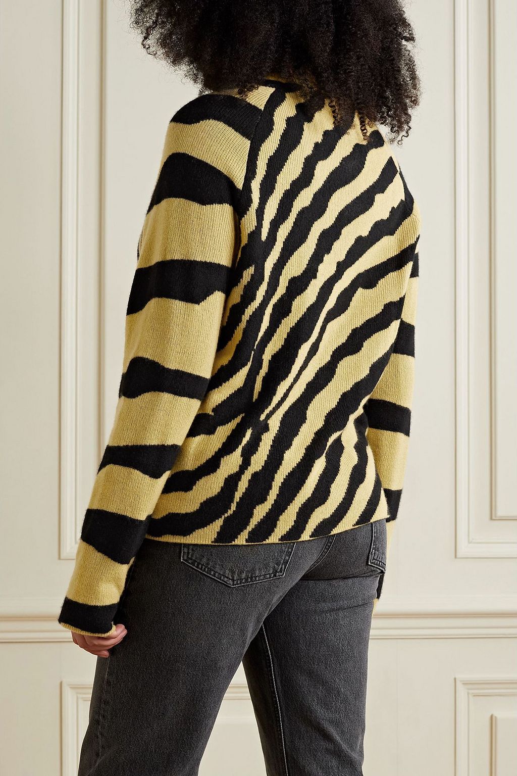 THE ELDER STATESMAN Tiger oversized jacquard-knit cashmere sweater