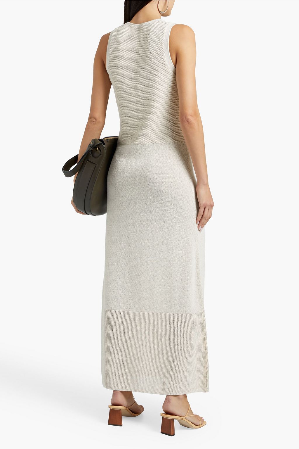 JOSEPH Crochet-paneled cotton maxi dress