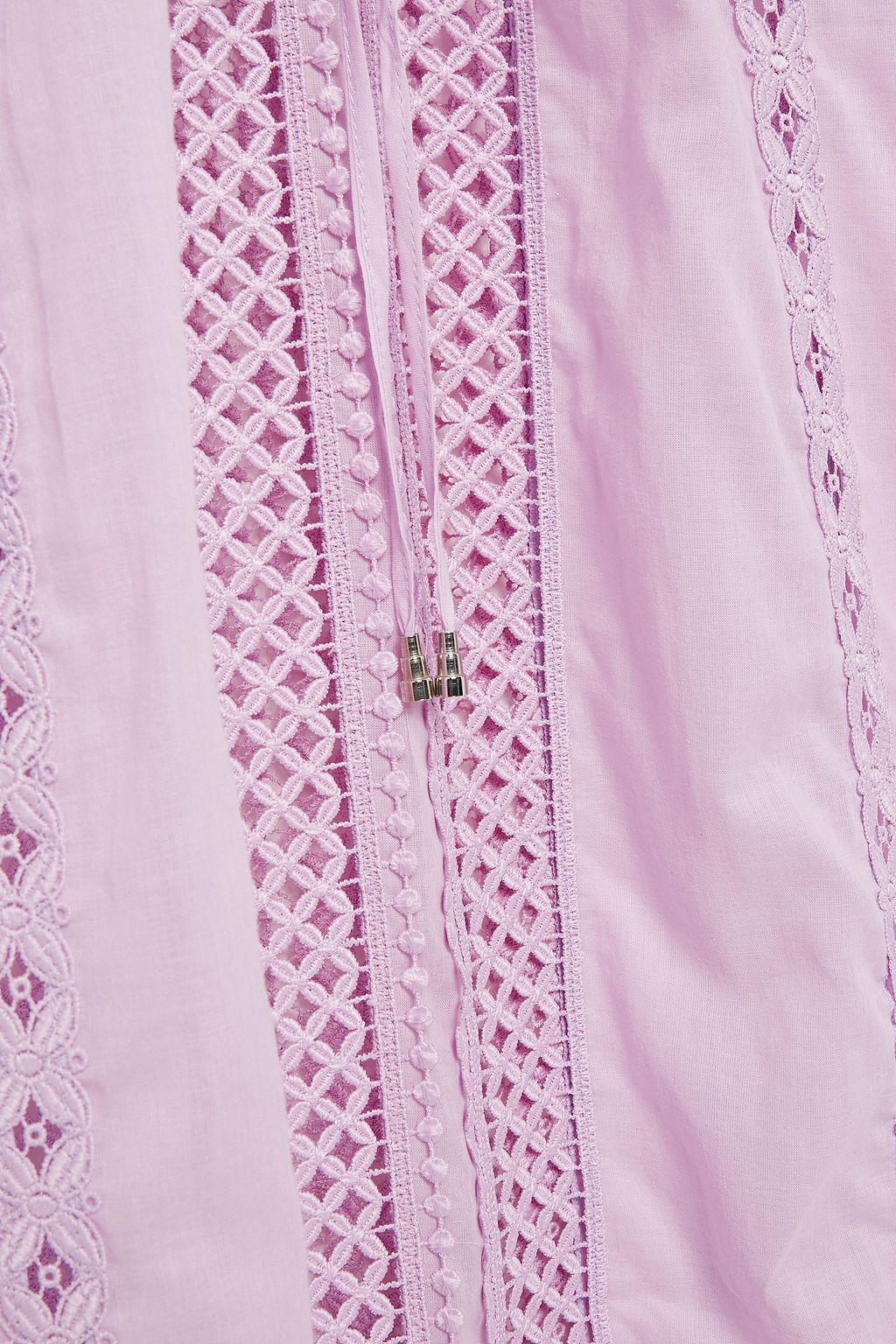 CHARO RUIZ IBIZA Tereza crocheted lace and cotton-blend voile kaftan