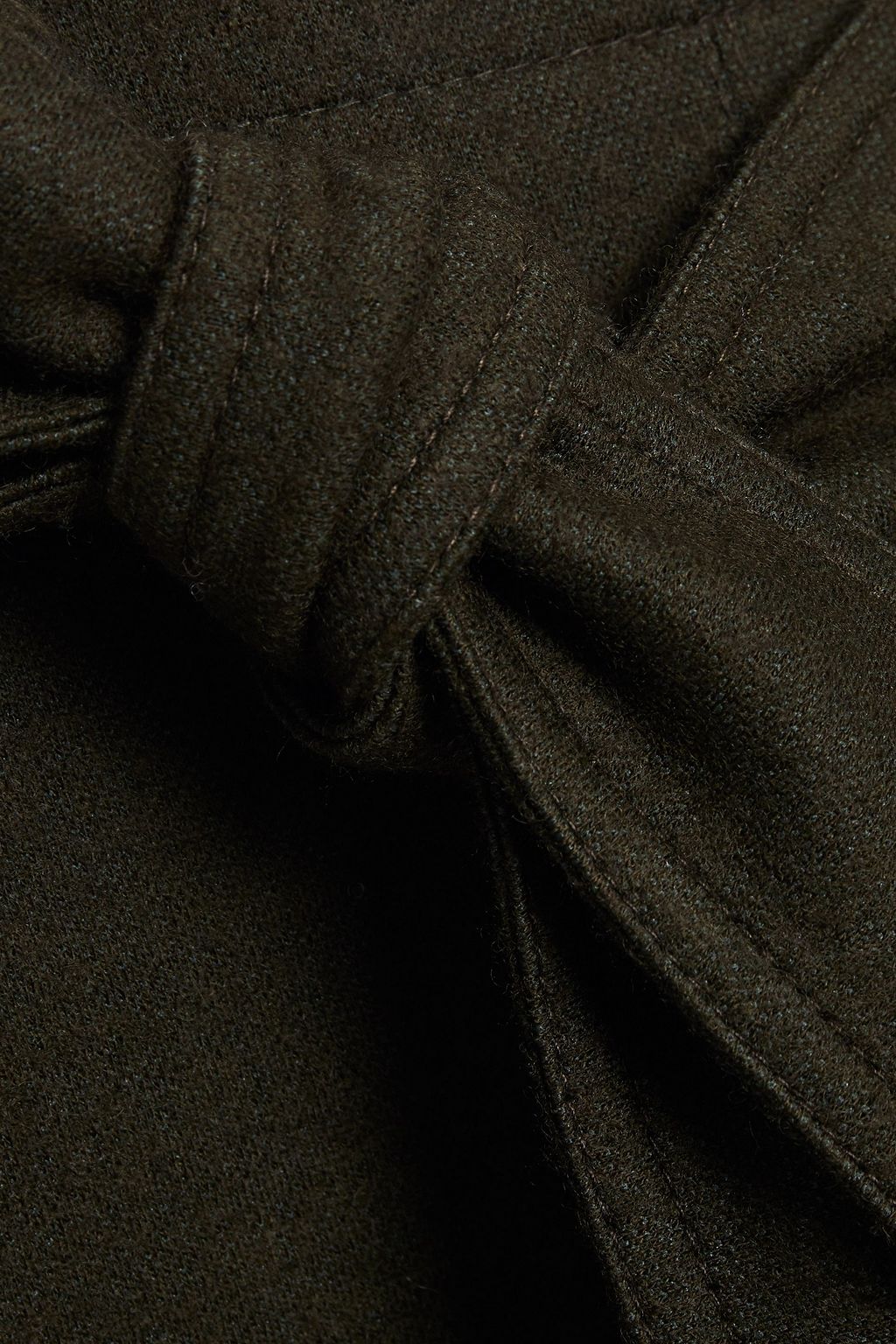 Army green Belted woolblend felt midi skirt Sale up to 70 off THE