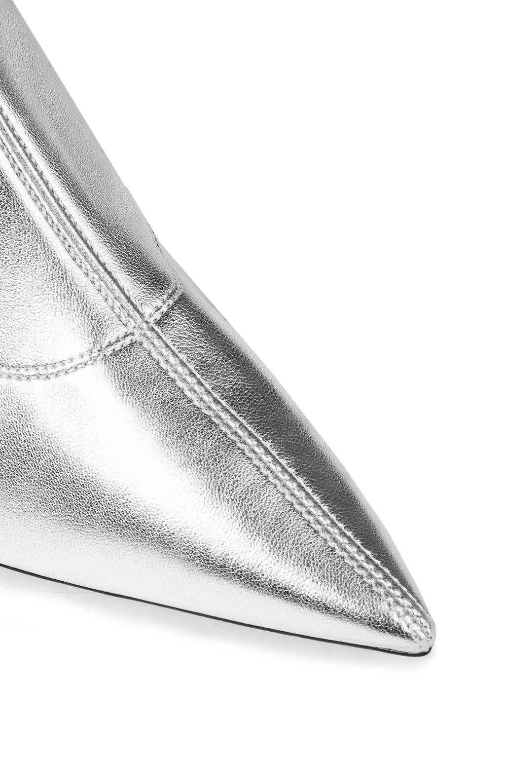 GIUSEPPE ZANOTTI Lucrezia 90 metallic stretch-leather sock boots