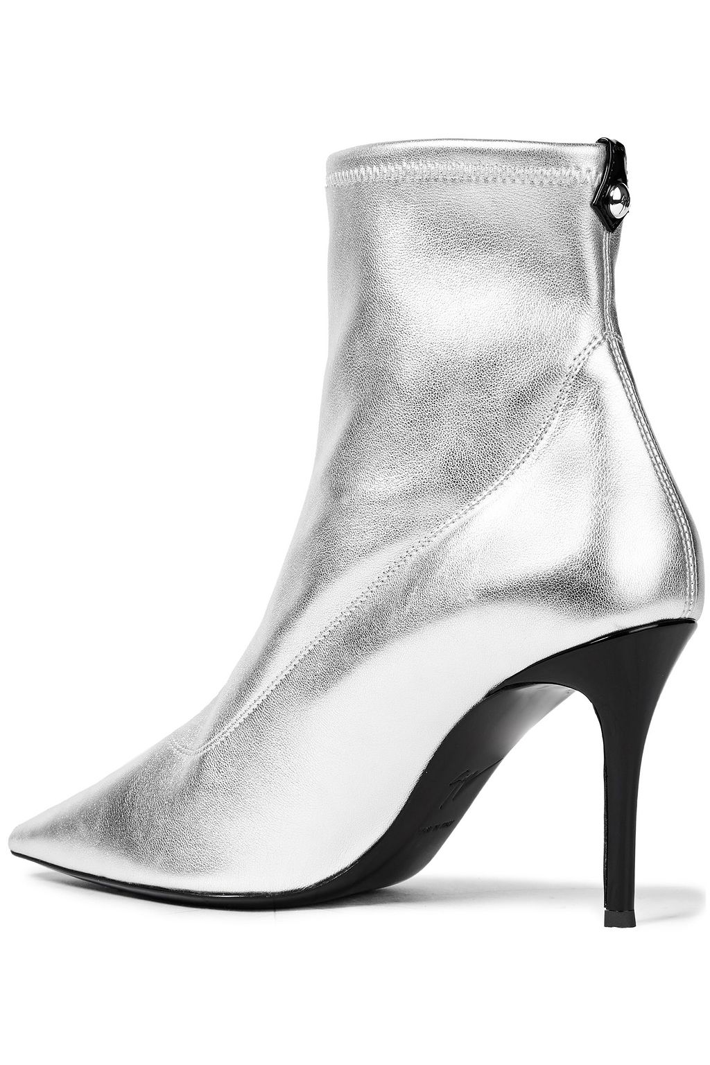 GIUSEPPE ZANOTTI Lucrezia 90 metallic stretch-leather sock boots