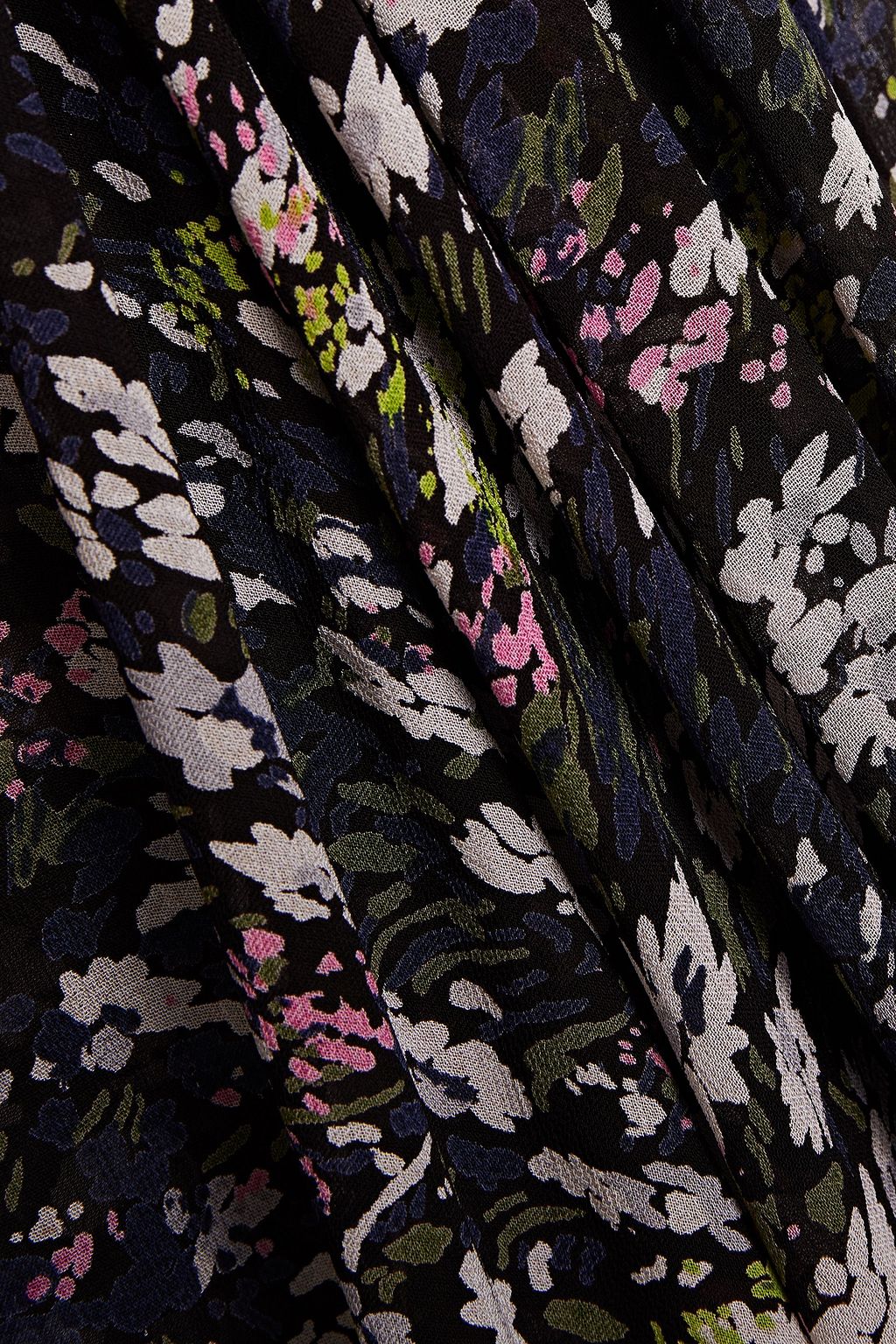 GANNI Floral-print georgette shirt