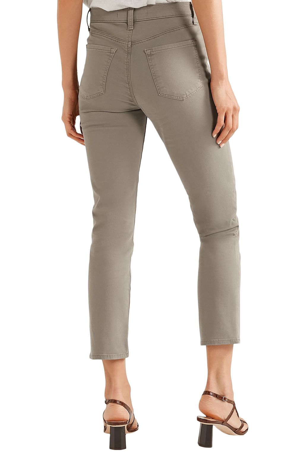 J BRAND Kyrah cropped stretch cotton-blend twill skinny pants