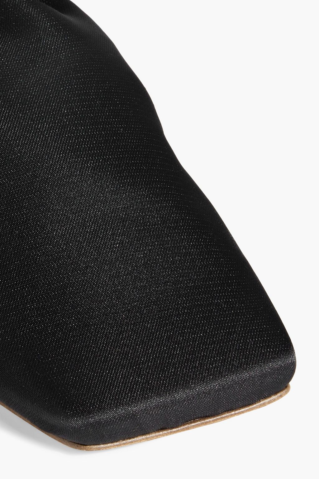 SLEEPER Puff bow-detailed satin slippers
