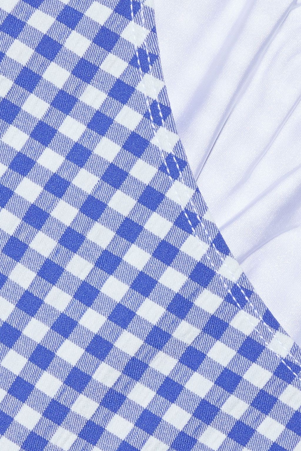 ONIA Ashley gingham seersucker low-rise bikini briefs