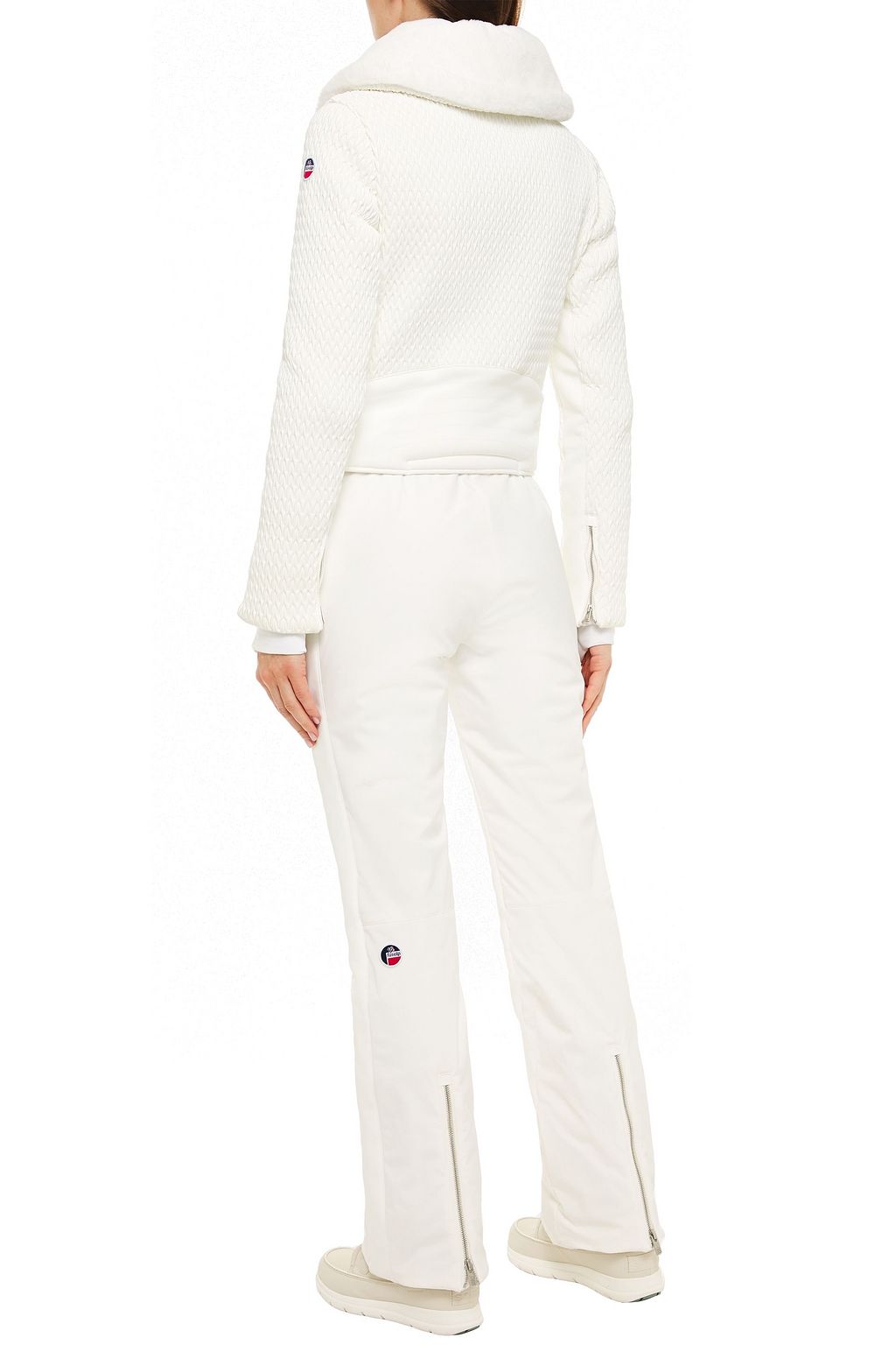 FUSALP Faux fur-trimmed paneled matelassé ski suit