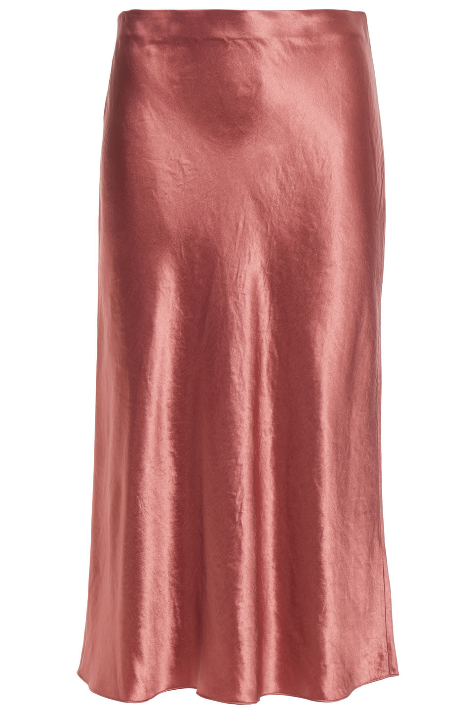 Vince. Woman Crinkled-satin Skirt Antique Rose Size L