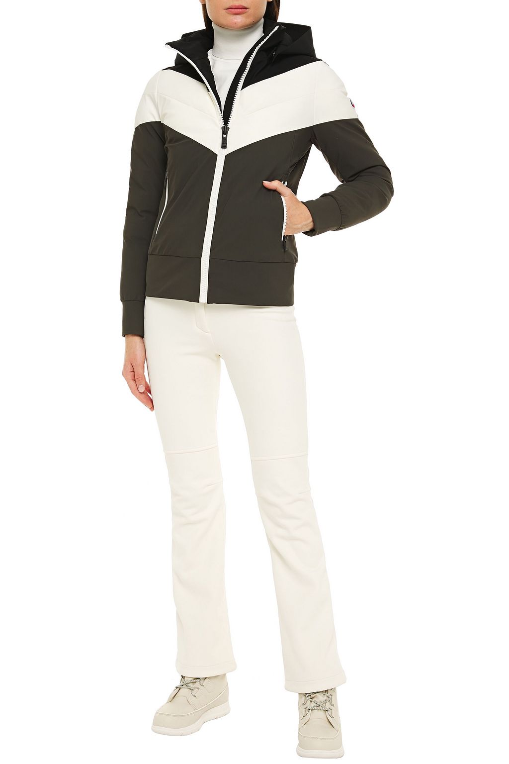 color block ski jacket