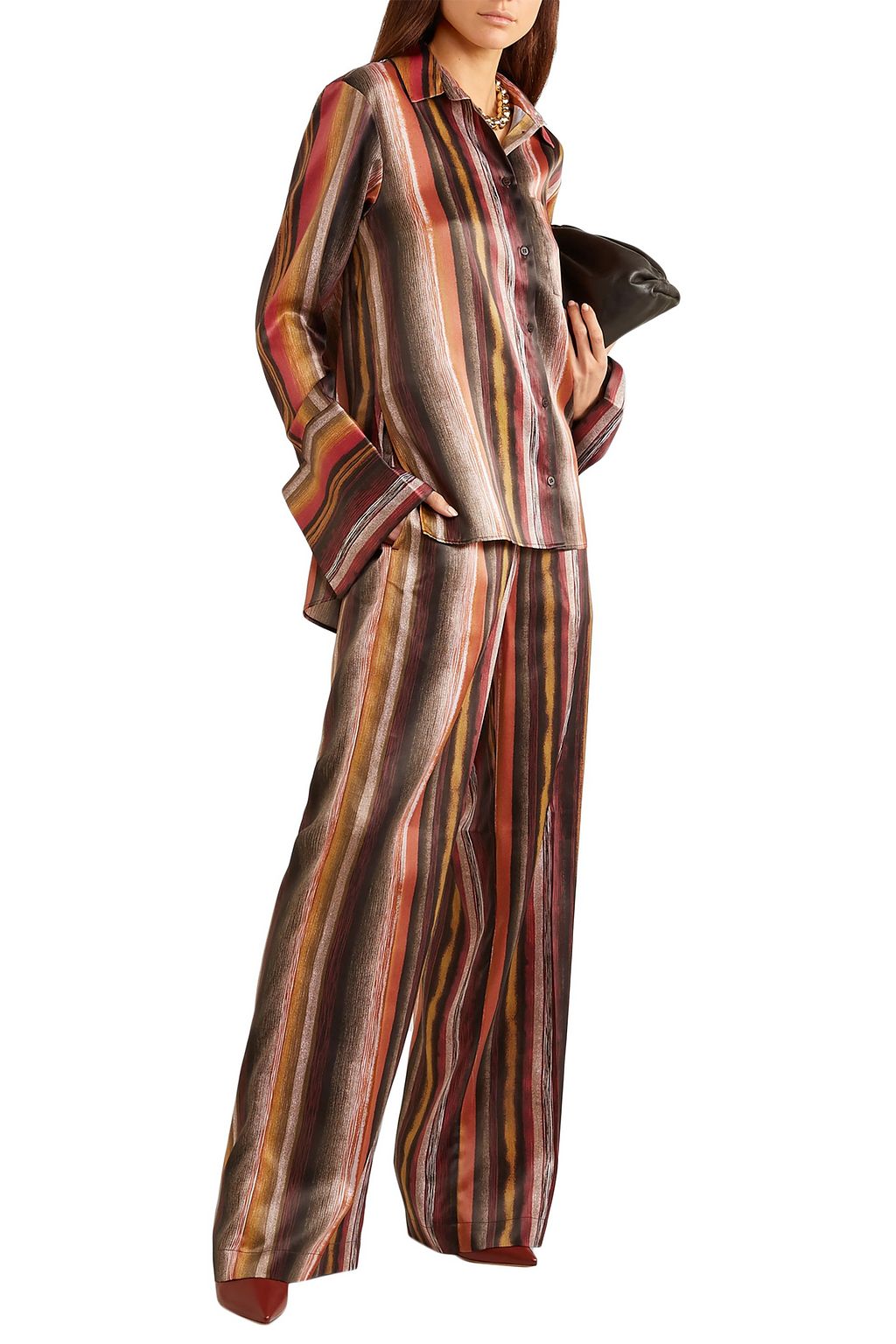 BITE STUDIOS Striped organic silk shirt