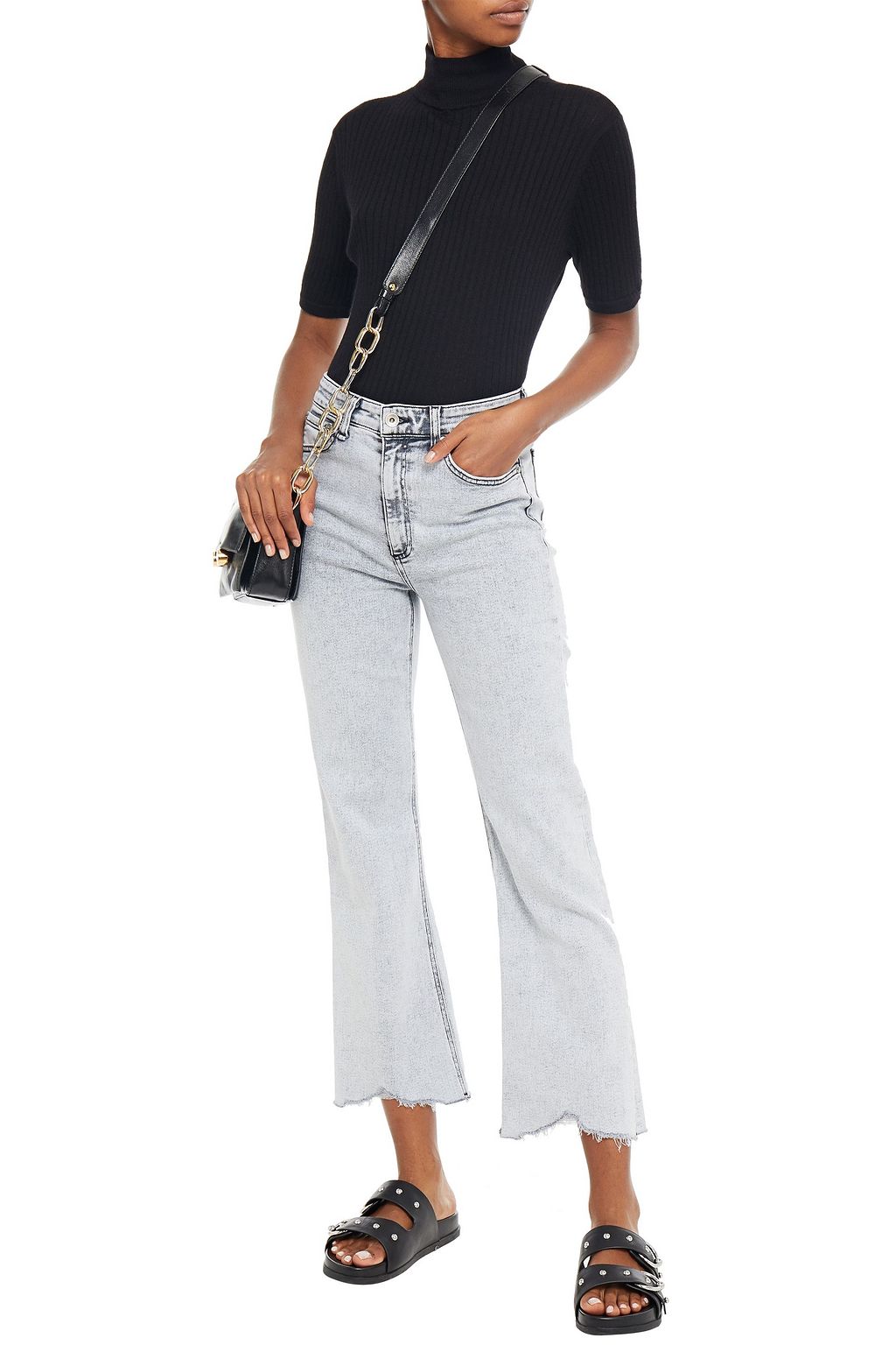 RAG & BONE Nina hoch sitzende Kick-flare-Jeans in Acid-Waschung