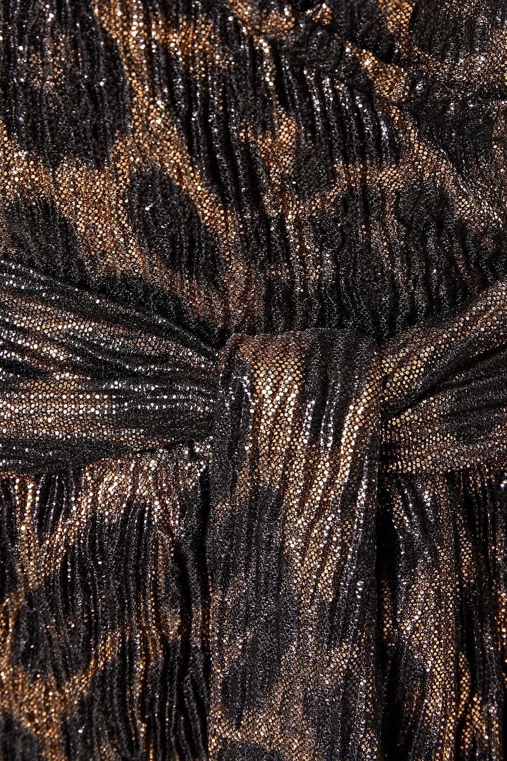 MELISSA ODABASH Metallic leopard-print stretch-jersey maxi wrap dress