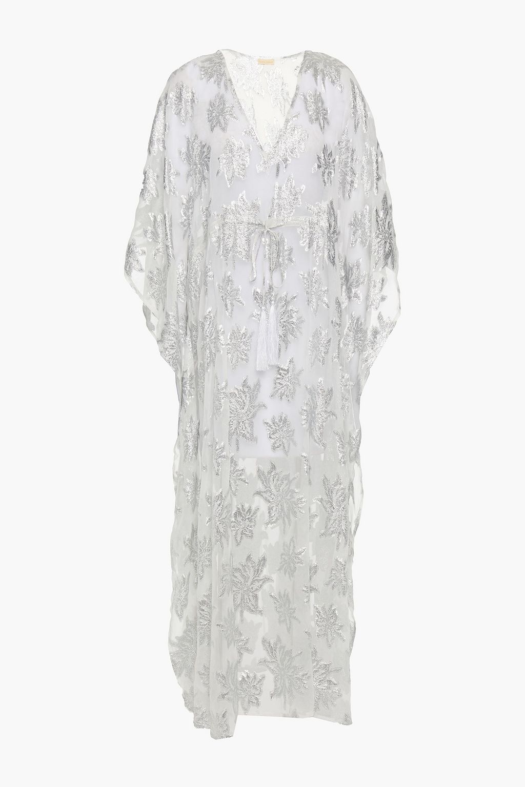 MELISSA ODABASH Metallic fil coupé voile kaftan | Sale up to 70% off ...