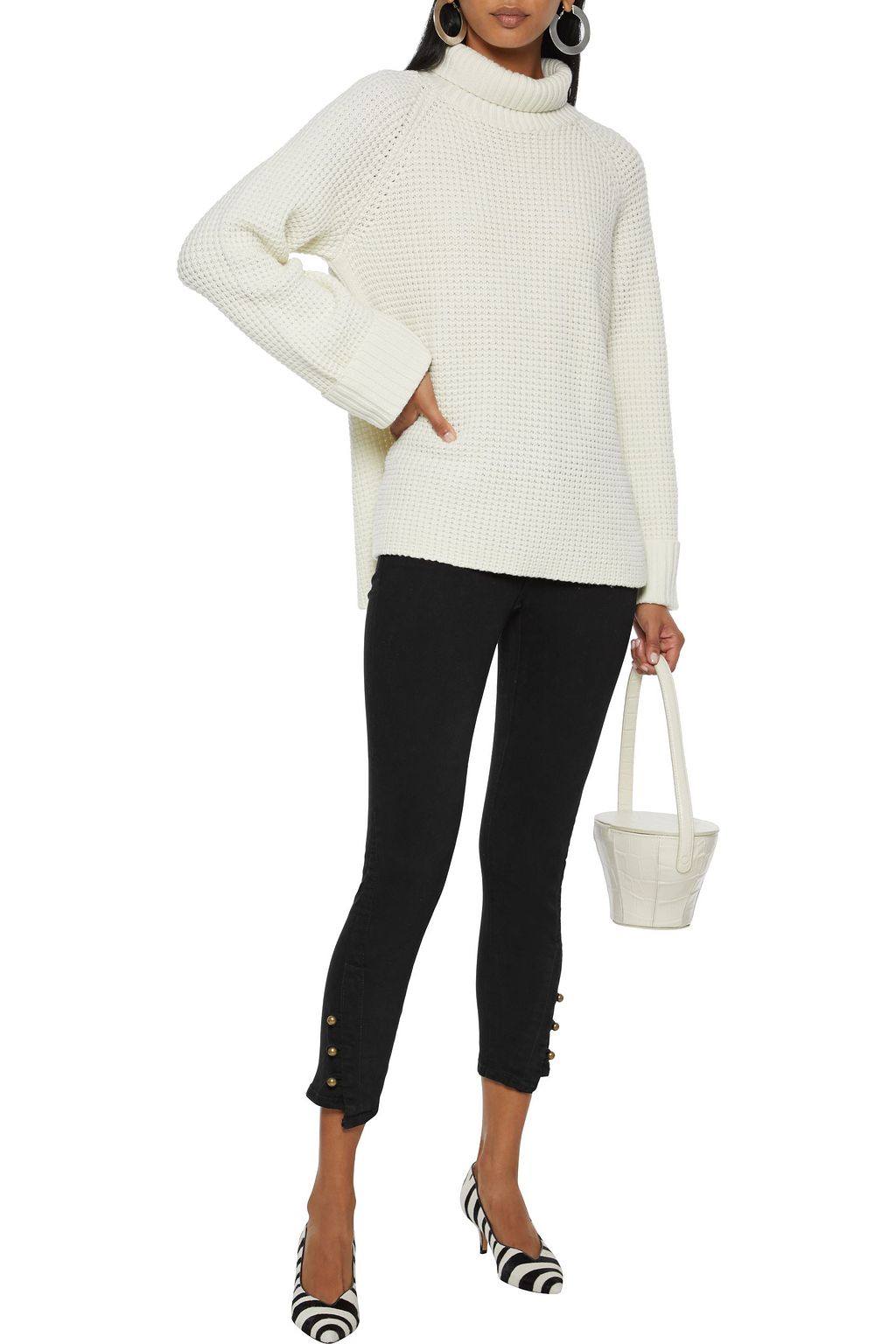 JOIE Tuulia waffle-knit wool turtleneck sweater
