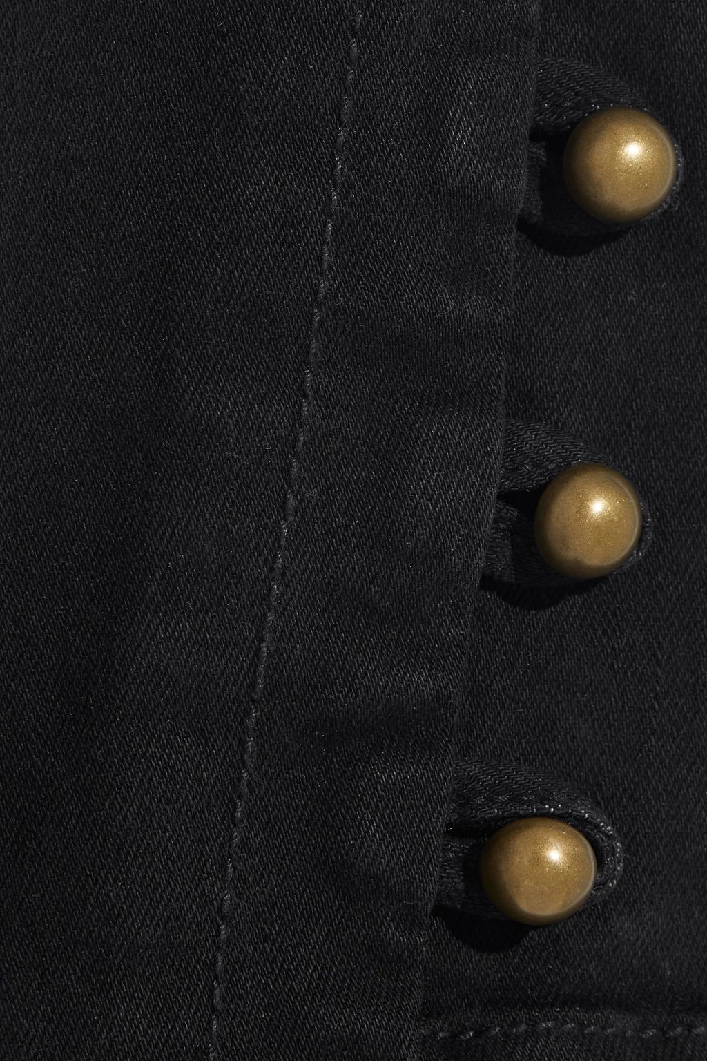 JOIE Tiesa button-detailed mid-rise skinny jeans