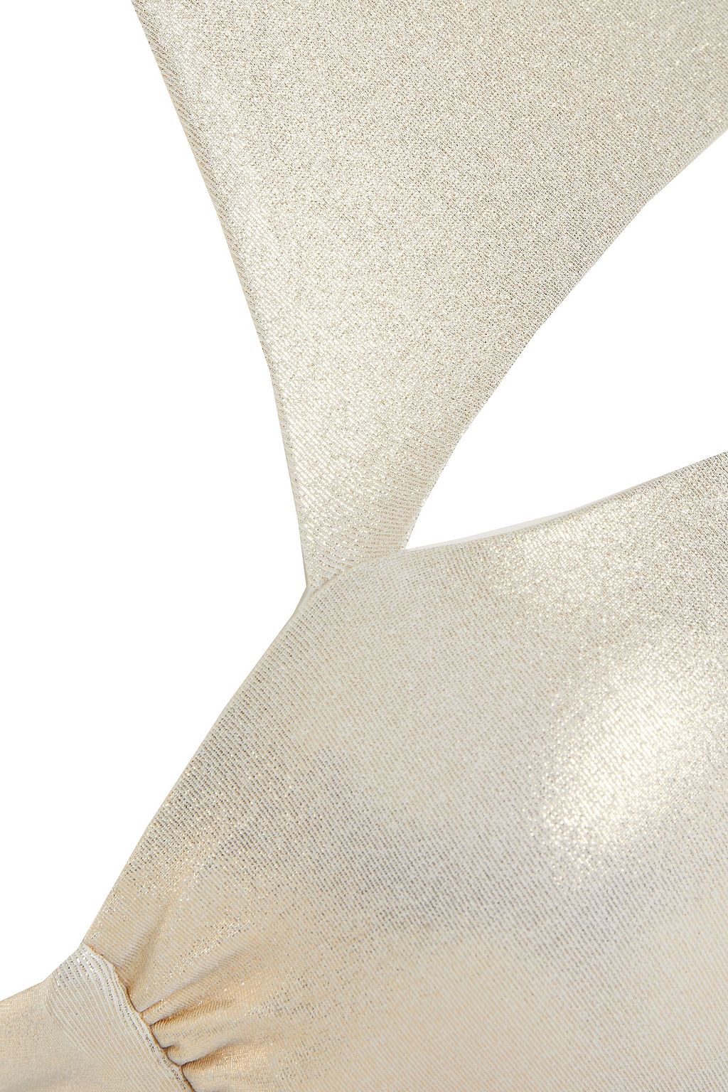 MELISSA ODABASH Open-back cutout metallic swimsuit