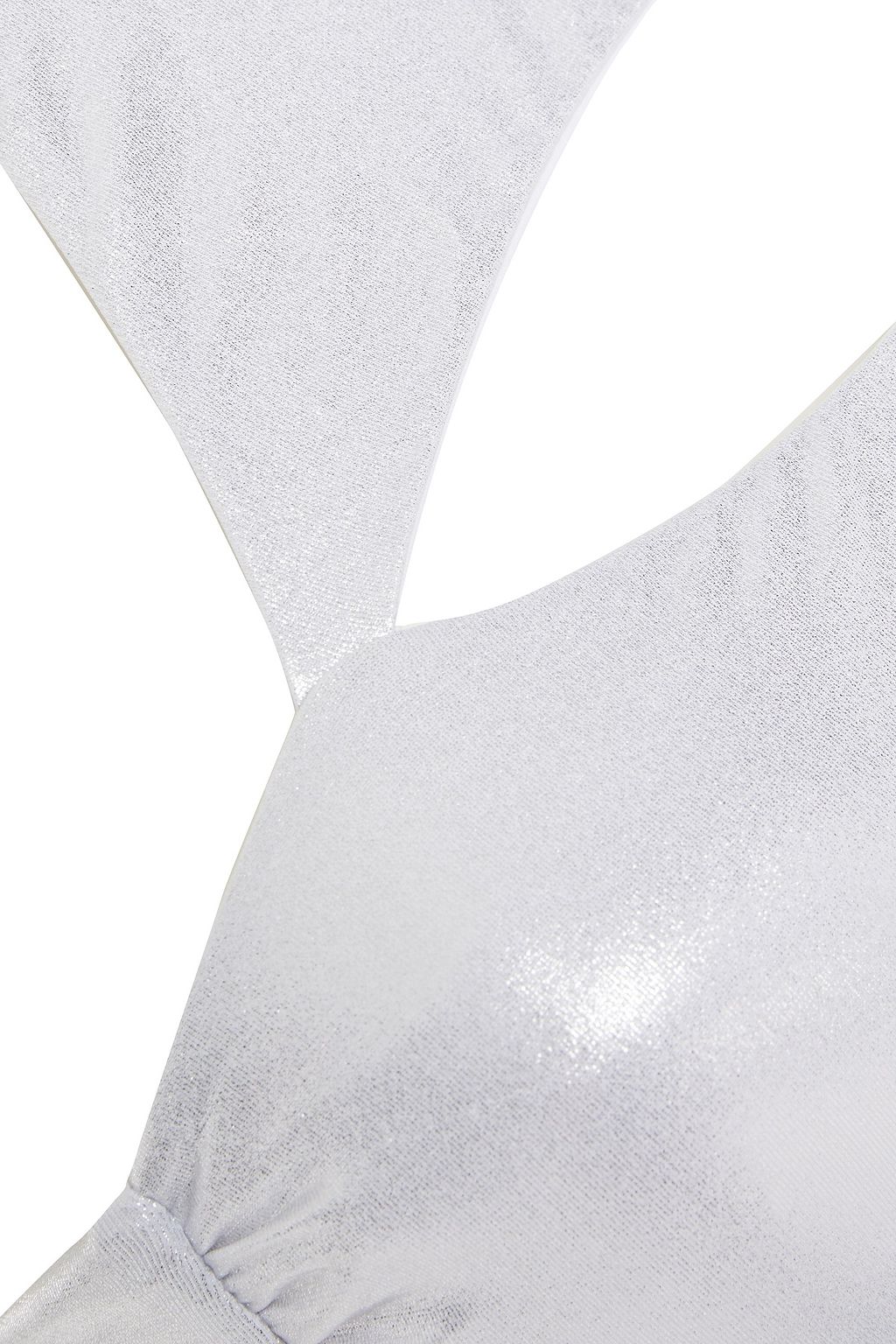 MELISSA ODABASH Open-back cutout metallic swimsuit