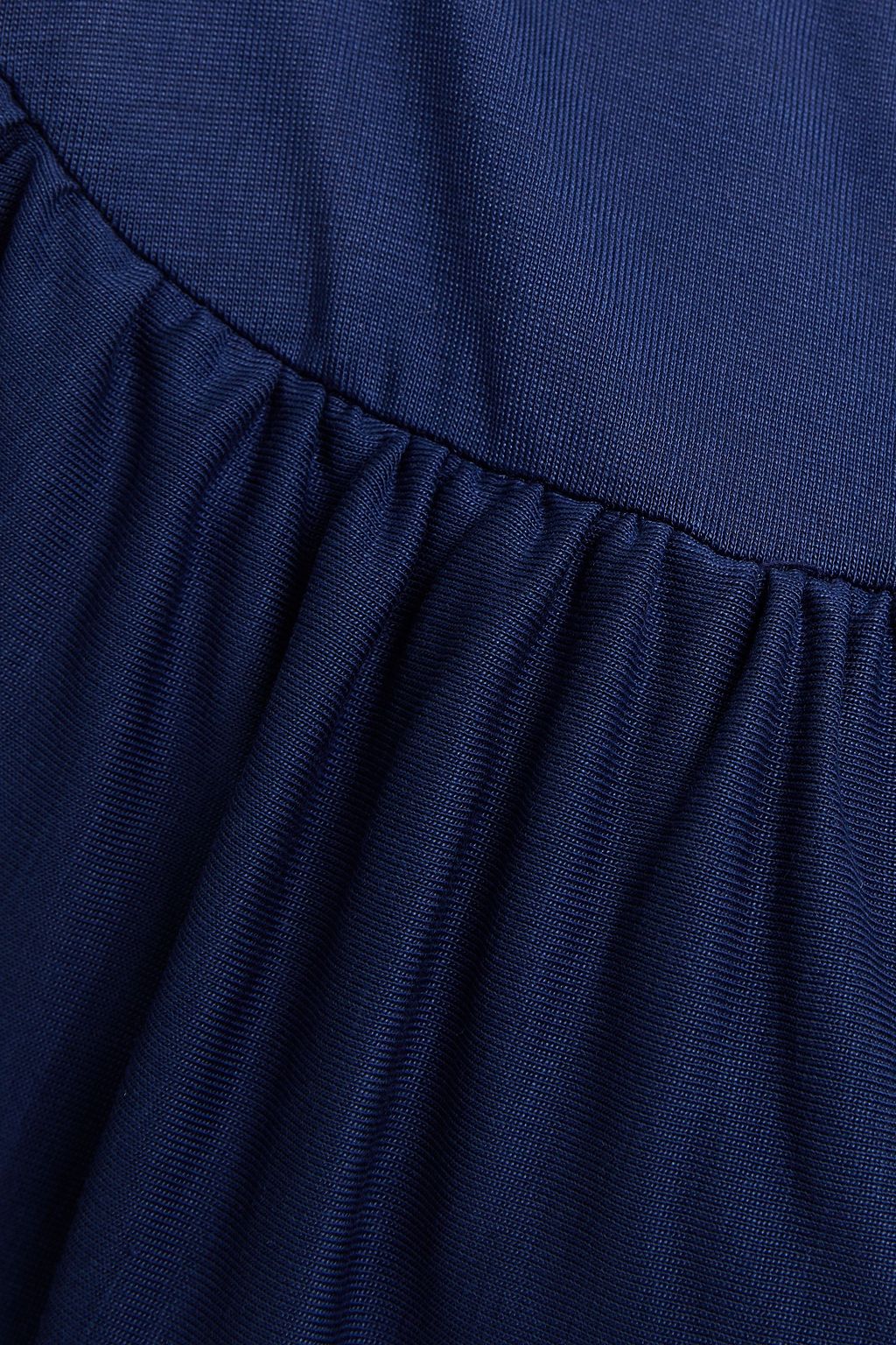 BAUM UND PFERDGARTEN Gathered ruffled jersey midi wrap dress